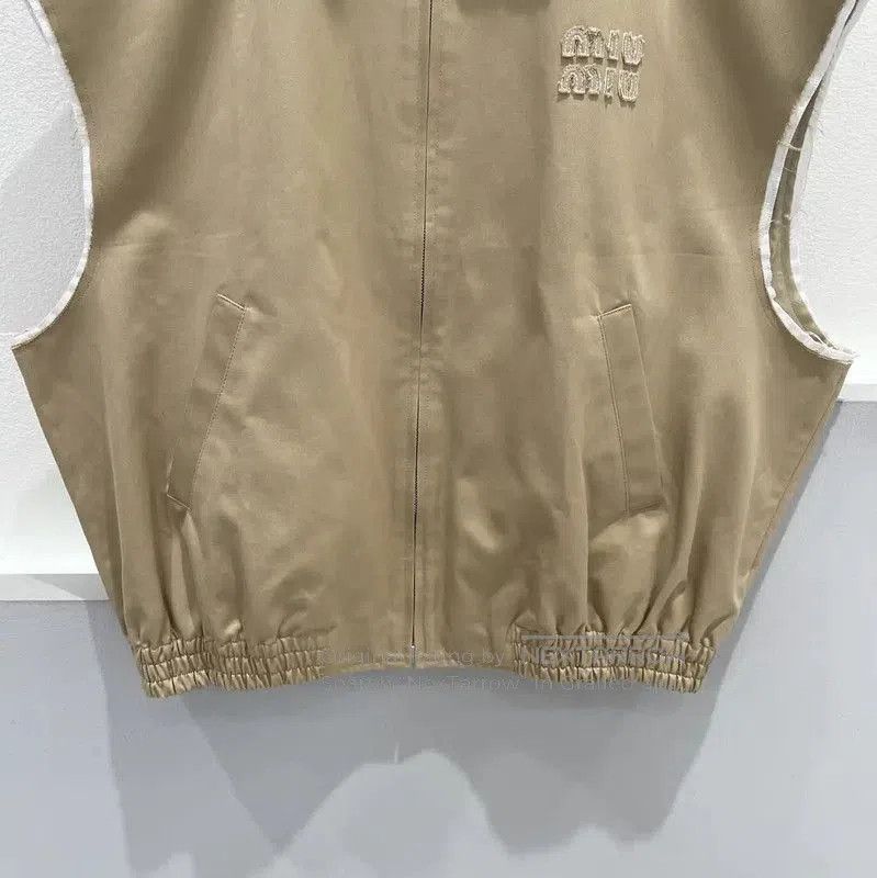 Miu Miu Miu Miu Summer Beige Logo Women's Jacket . Size XXS / US 00 / IT 34 - 4 Thumbnail