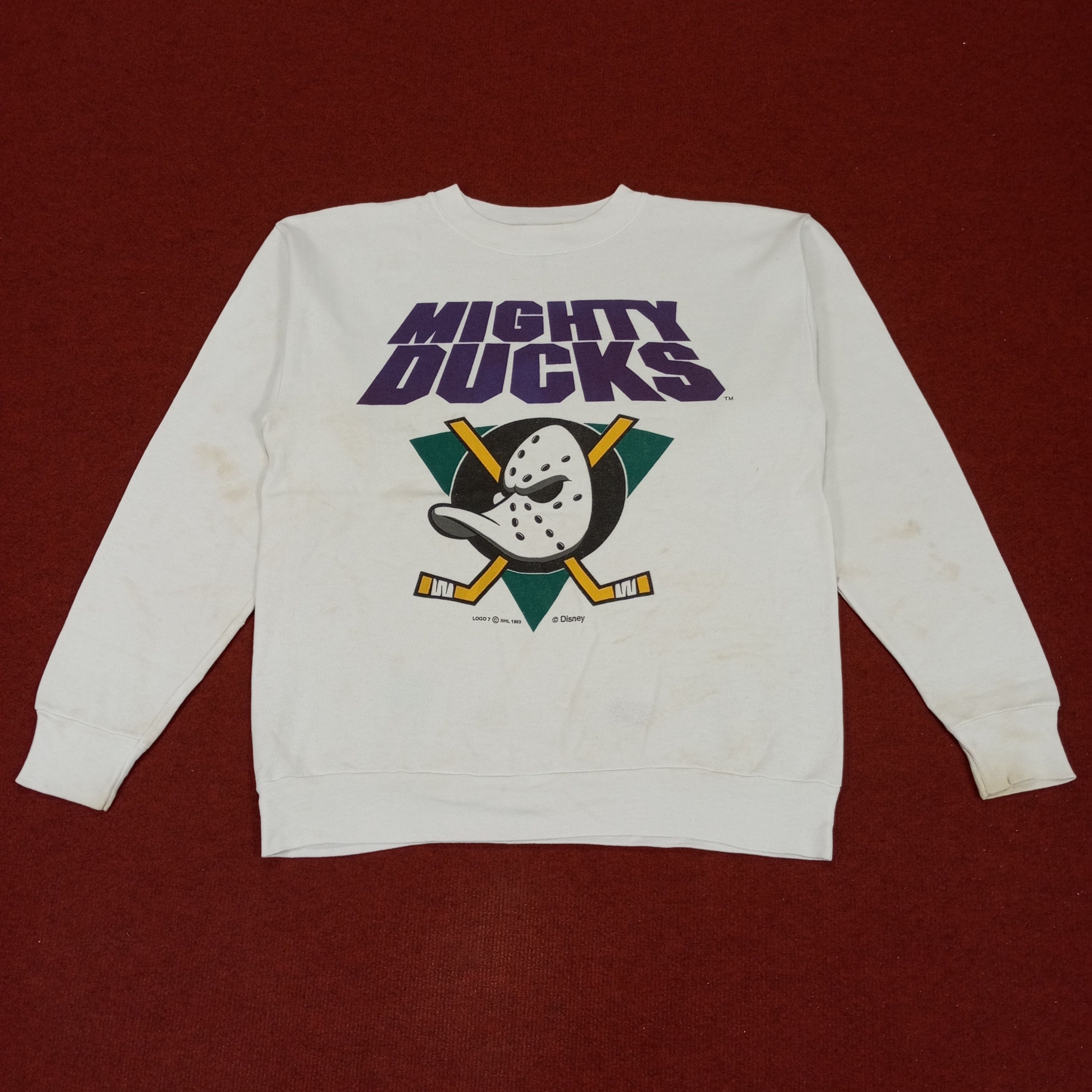 NHL × Vintage Mighty Ducks NHL Hockey Sports Team Vintage Sweatshirt Size US M / EU 48-50 / 2 - 1 Thumbnail