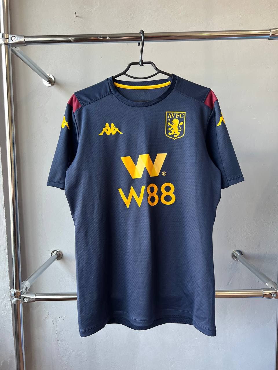 Kappa 2019/20 ASTON VILLA PRE MATCH SOCCER JERSEY FOOTBALL SHIRT Size US XL / EU 56 / 4 - 2 Thumbnail