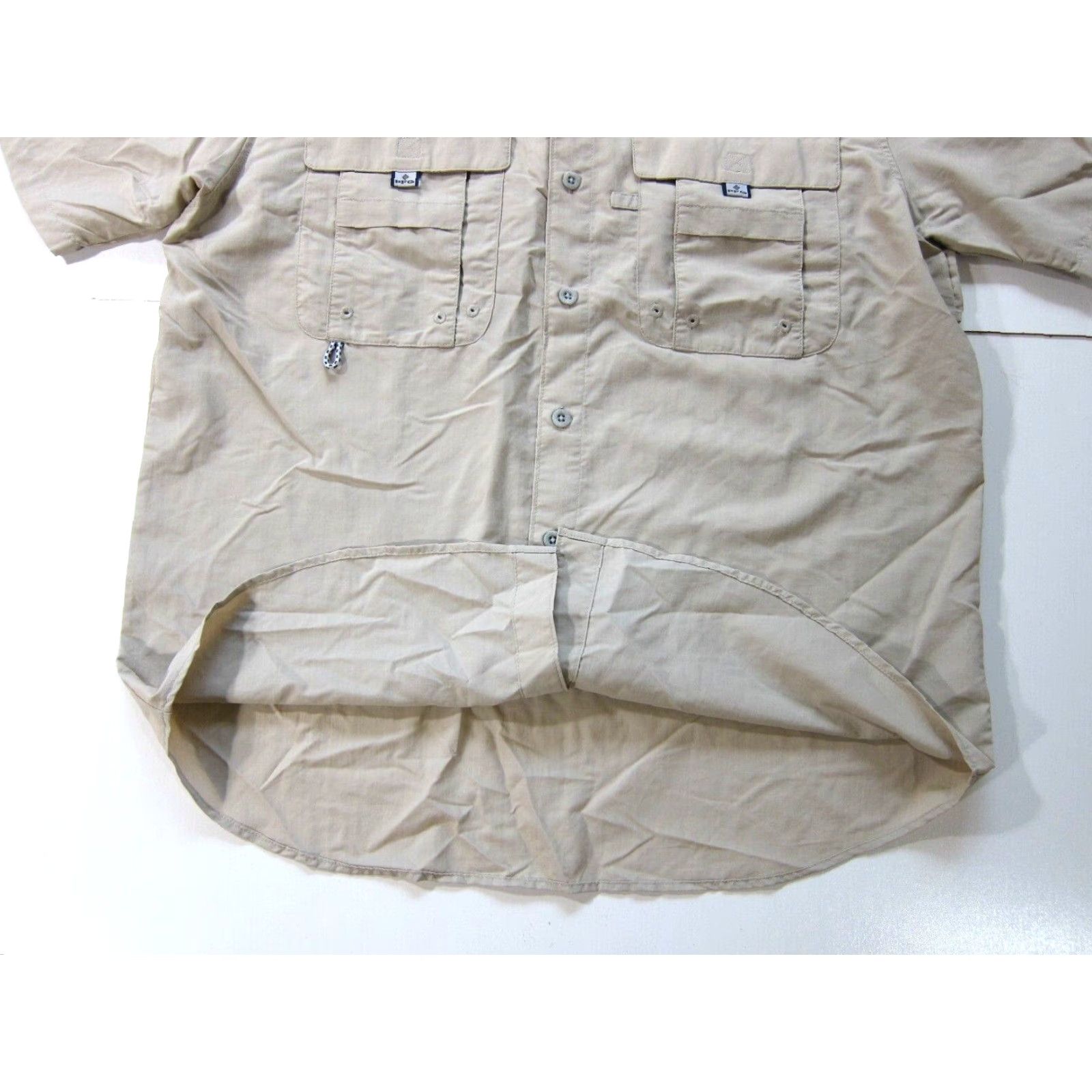 Vintage Columbia Lightweight Nylon Beige Pocket Vented Button Down Short Sleeve Shirt Men L Size US L / EU 52-54 / 3 - 5 Thumbnail