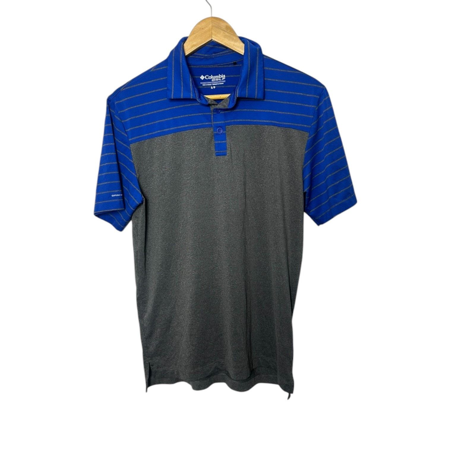 Columbia Columbia GOLF Omni-Wick Gray & Blue Stripe Polo Shirt Small Size US S / EU 44-46 / 1 - 1 Thumbnail