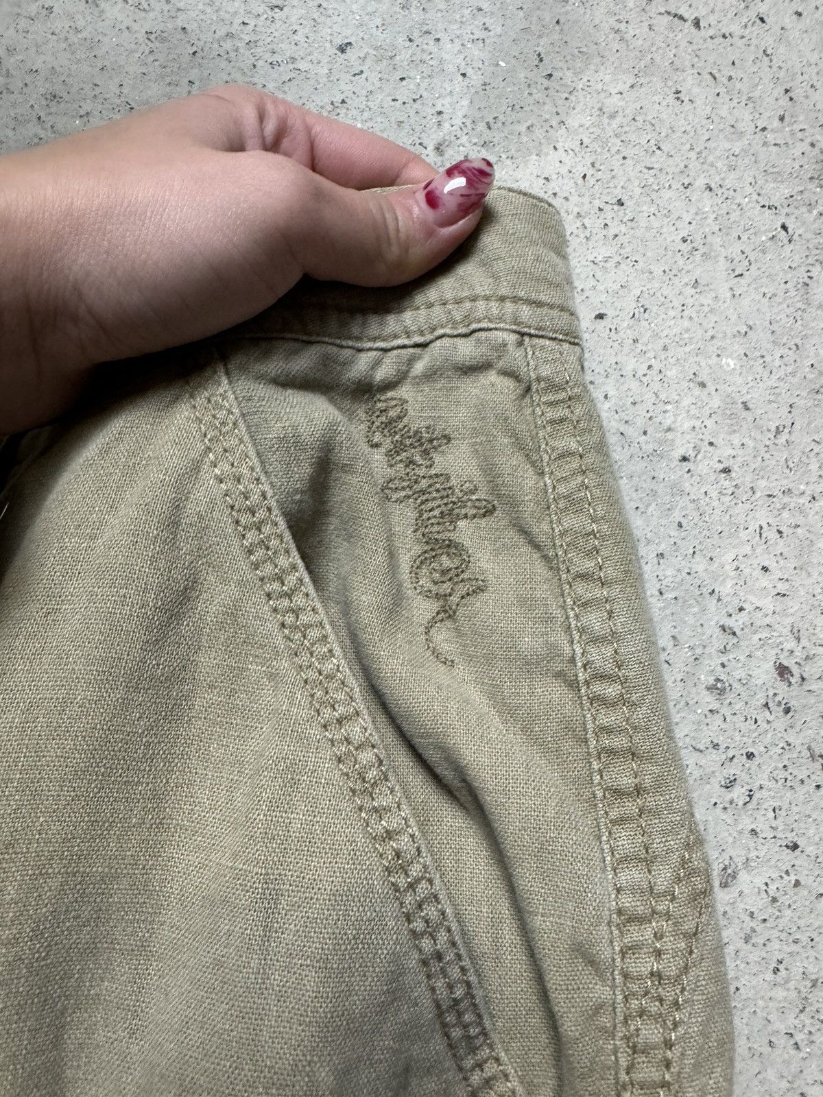 Quiksilver × Vintage Vintage Y2K Quiksilver Baggy Linen Gargo Surf Style Shorts Size US 34 / EU 50 - 4 Thumbnail