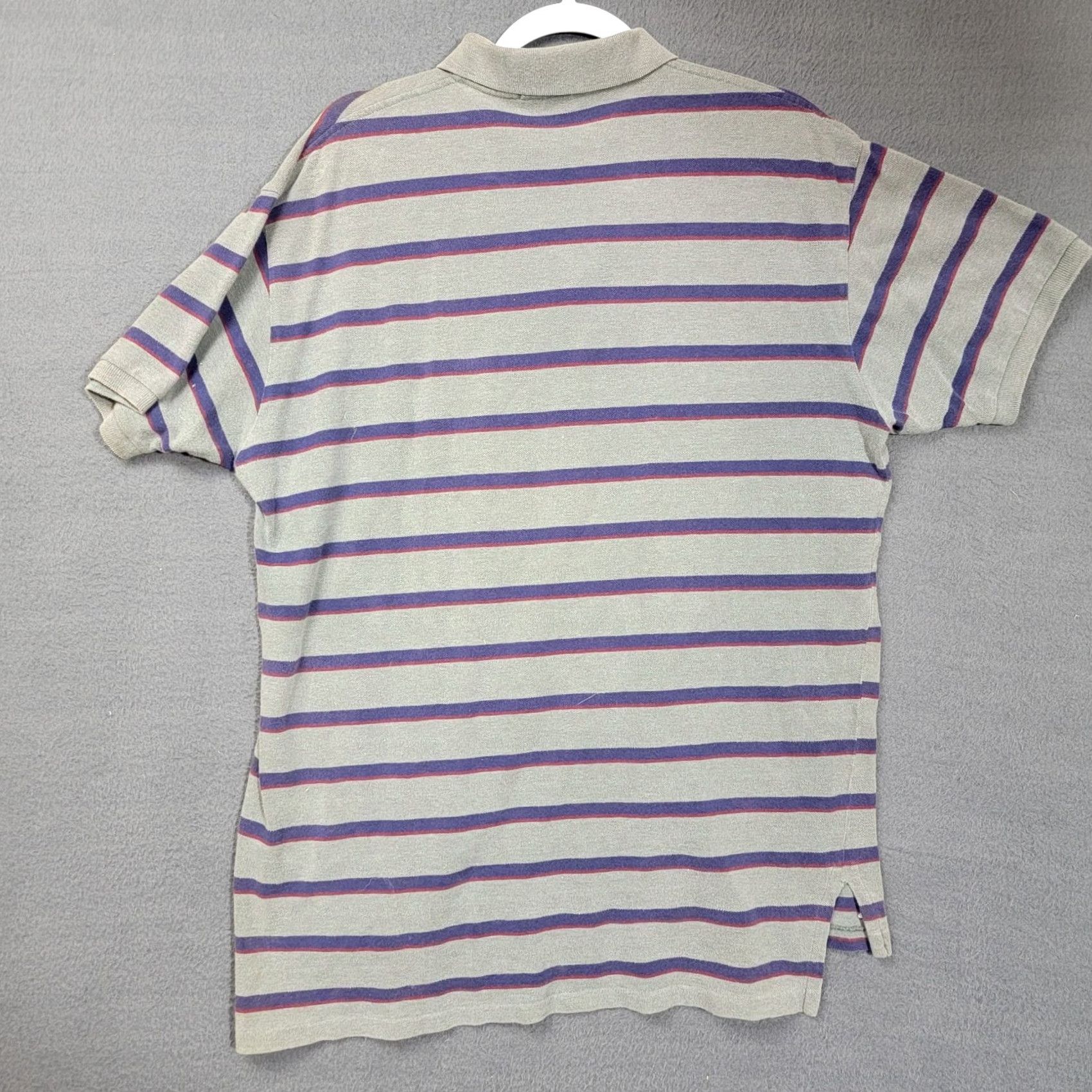 Polo Ralph Lauren Polo Ralph Lauren Short Sleeve Polo Shirt Men's Large Grey Striped Size US L / EU 52-54 / 3 - 4 Thumbnail