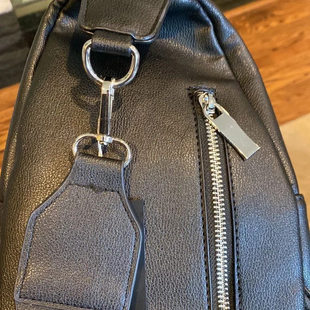 Other Le Miel Black Vegan Leather Shoulder Bag Mutliple Pockets W Size ONE SIZE - 7 Thumbnail