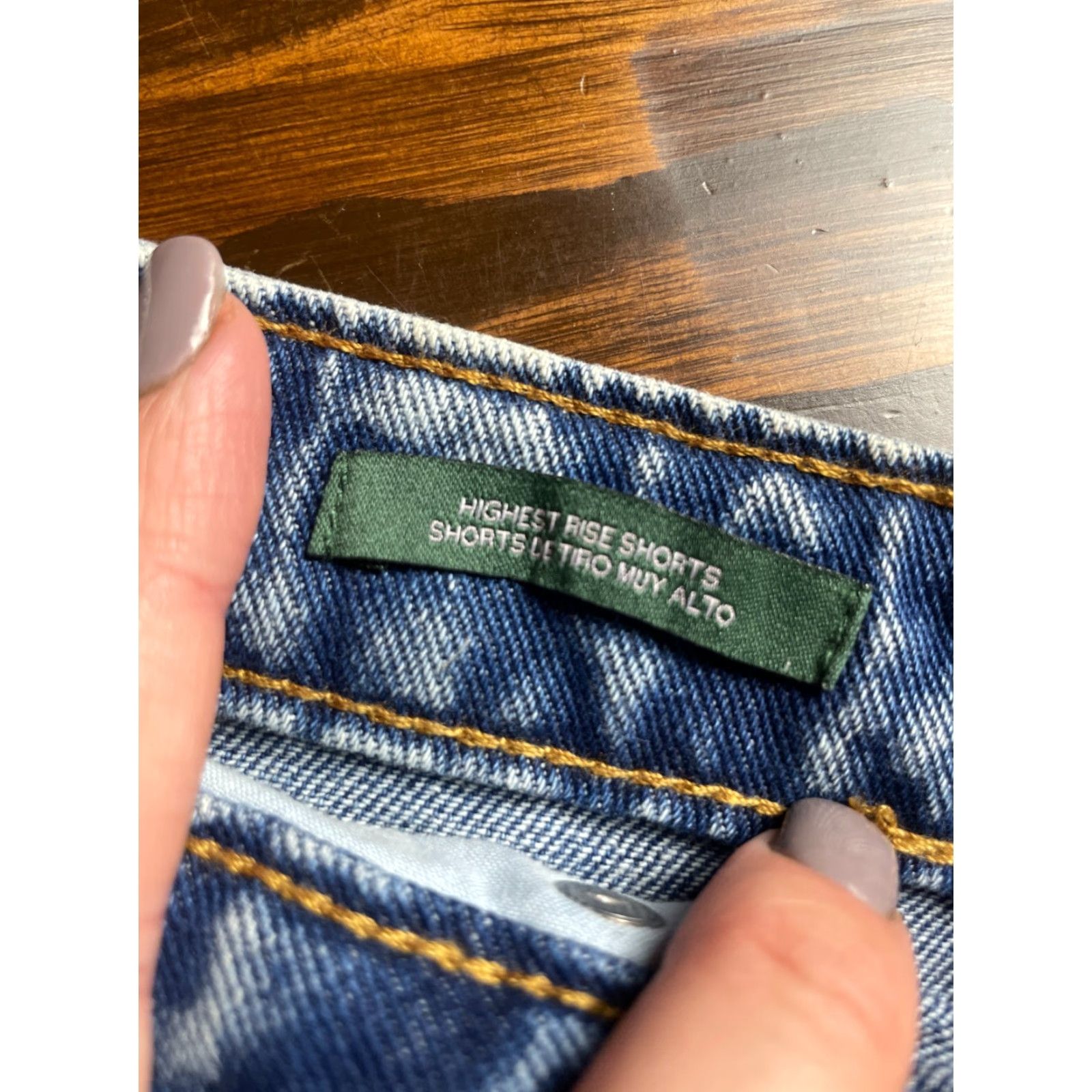 Vintage Wild Fable Shorts Women's 2/26 Blue Highest Rise Short Distressed Butterfly Denim 100% Cotton Regular Size 2 Girls Ladies Womens Mens no N/A Size 26" / US 2 / IT 38 - 4 Thumbnail