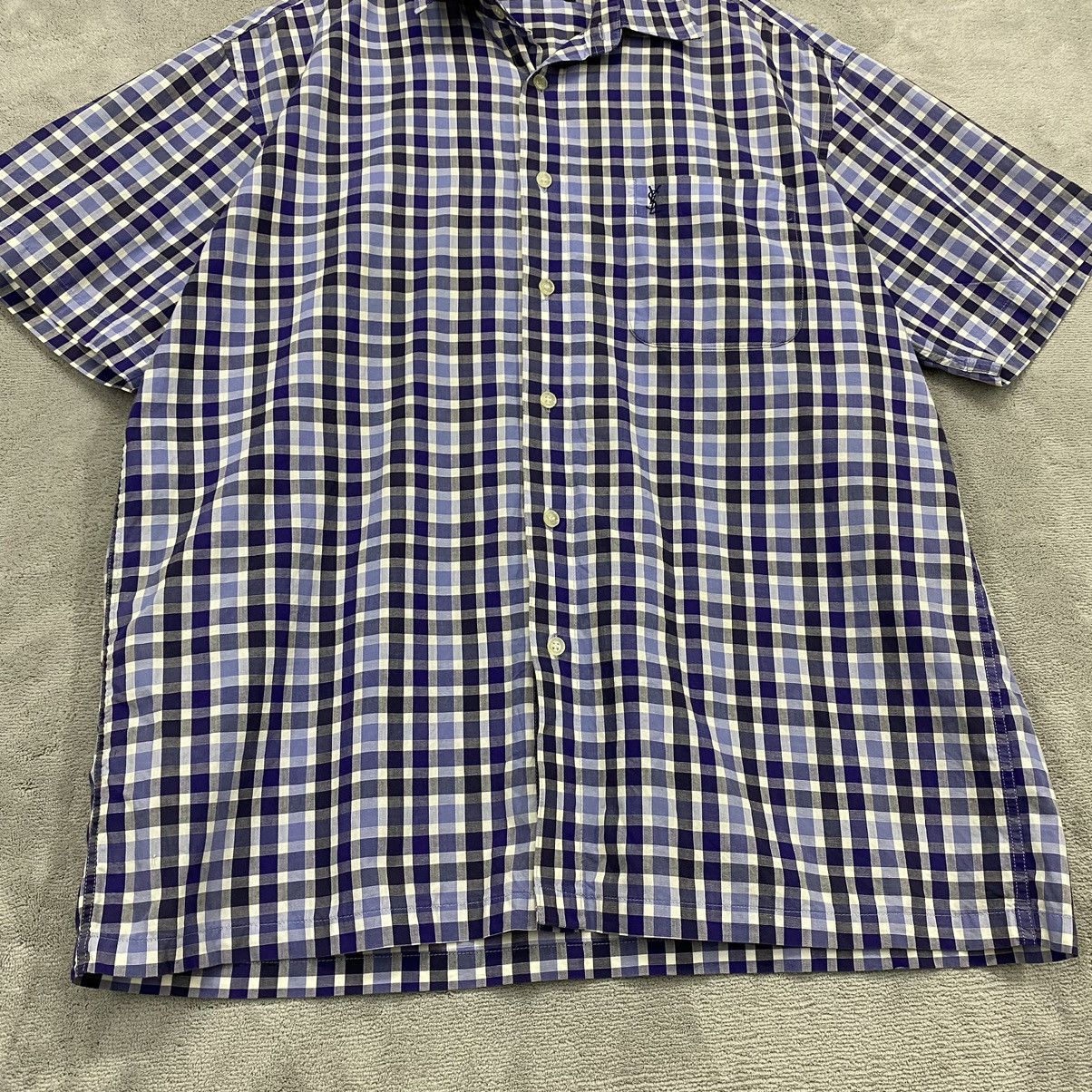 Summer YSL Blue Shirt Striped Logo
