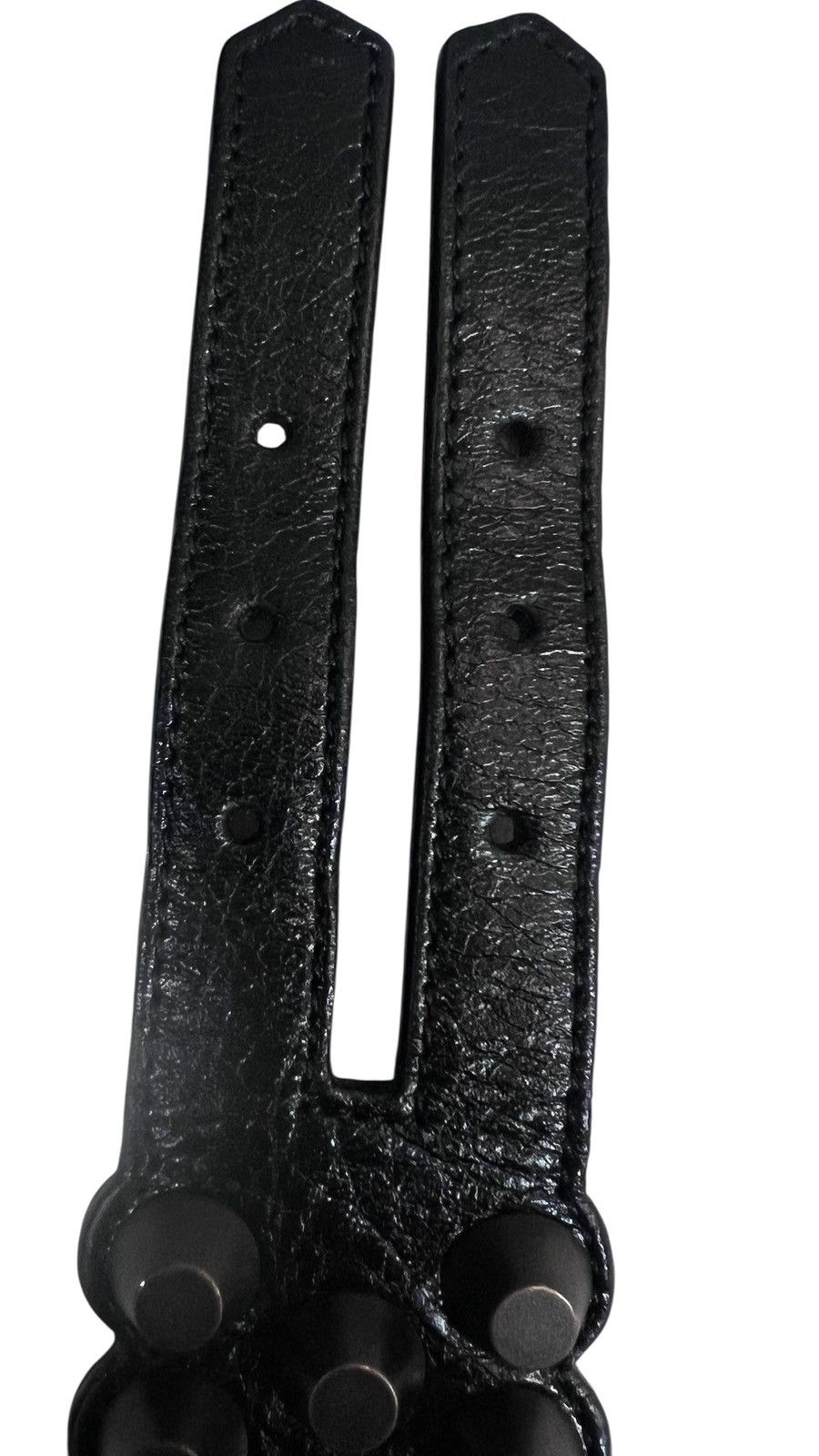 Balenciaga Balenciaga Black Agneau Triple Stud Leather Bracelet NWT Size ONE SIZE - 8 Thumbnail