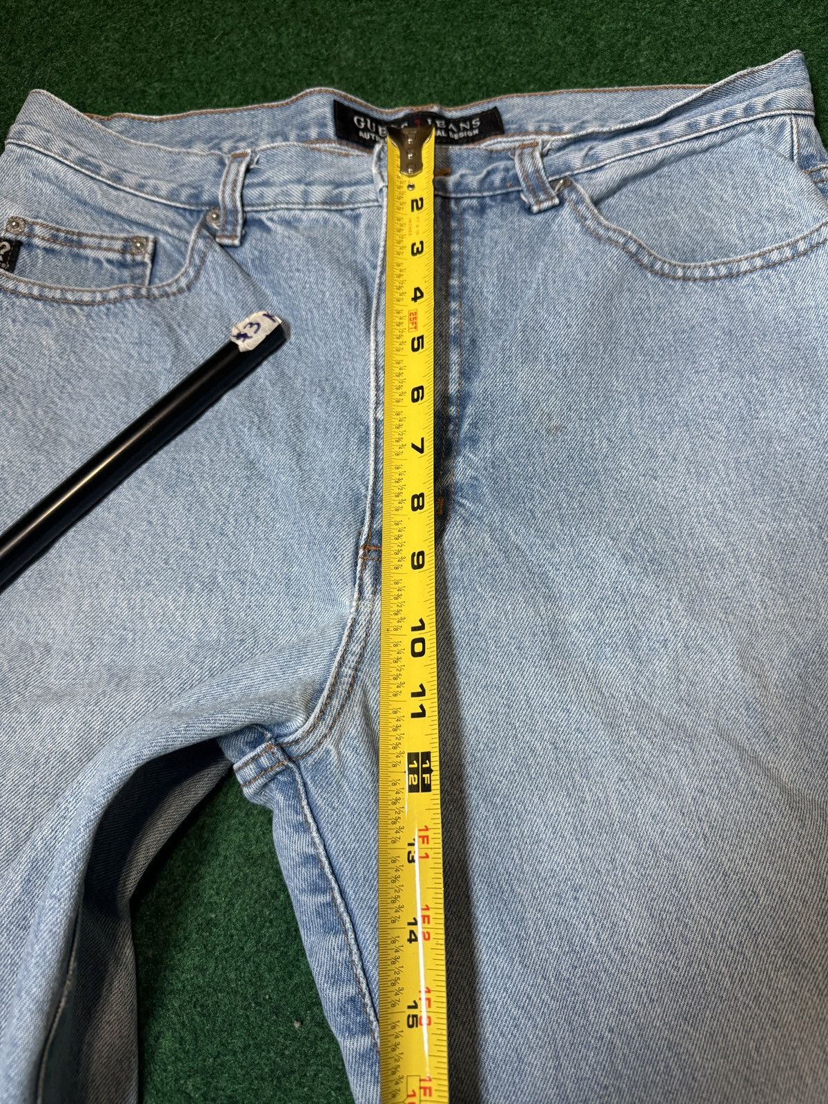 Guess × Vintage Y2k Guess Denim Light Wash Straight Leg Regular Fit Jeans Size US 34 / EU 50 - 12 Thumbnail