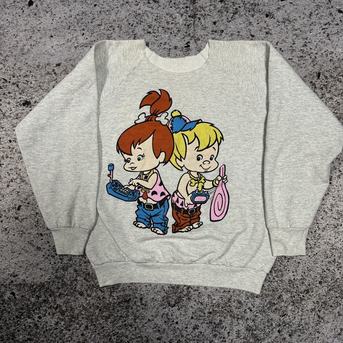 Vintage VINTAGE 90s FLINTSTONES BAM BAM PEBBLES CREWNECK SWEATSHIRT Size US M / EU 48-50 / 2 - 3 Thumbnail