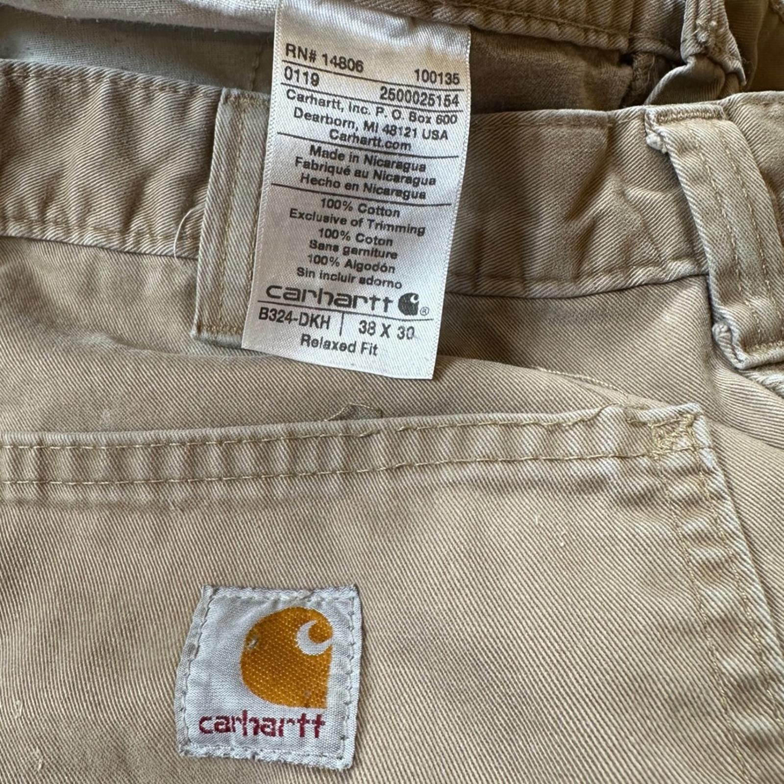 Carhartt Carhartt B324-DKH Work Pants 38x30 Tan Relaxed Fit Carpenter Size US 38 / EU 54 - 5 Thumbnail