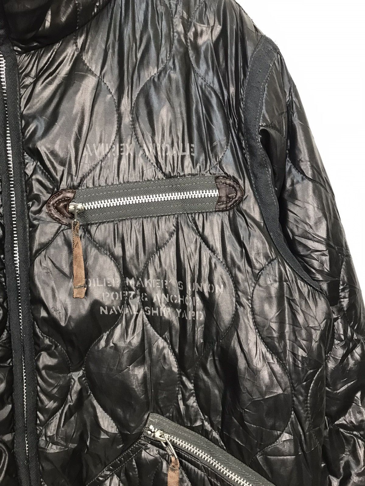 Avirex × Japanese Brand Avirex Quilting Jacket With Boa Lining Army Green With Logo Size US XL / EU 56 / 4 - 5 Thumbnail