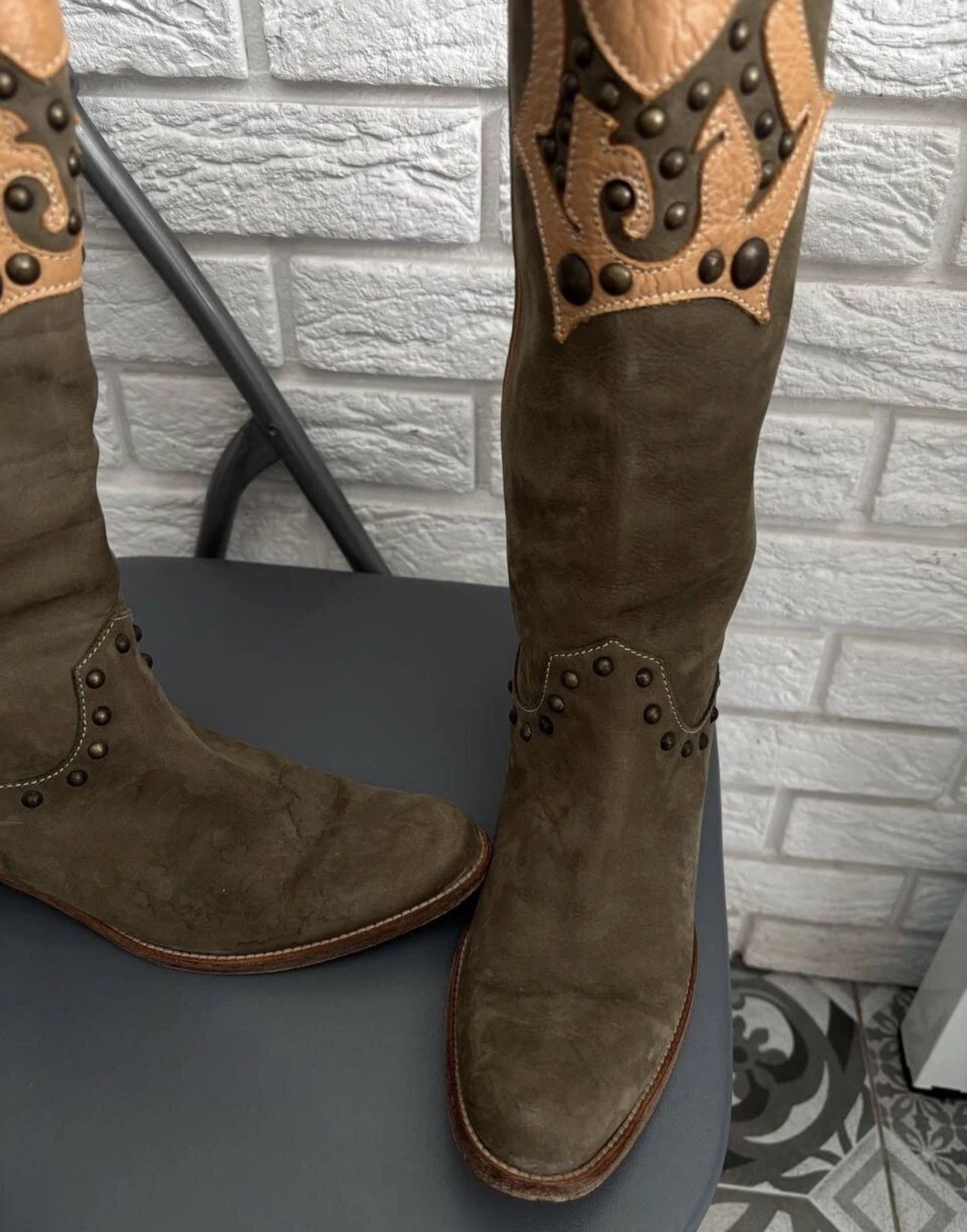 Moschino Moschino Jeans women leather cossack boots big logo Size US 8 / IT 38 - 9 Thumbnail