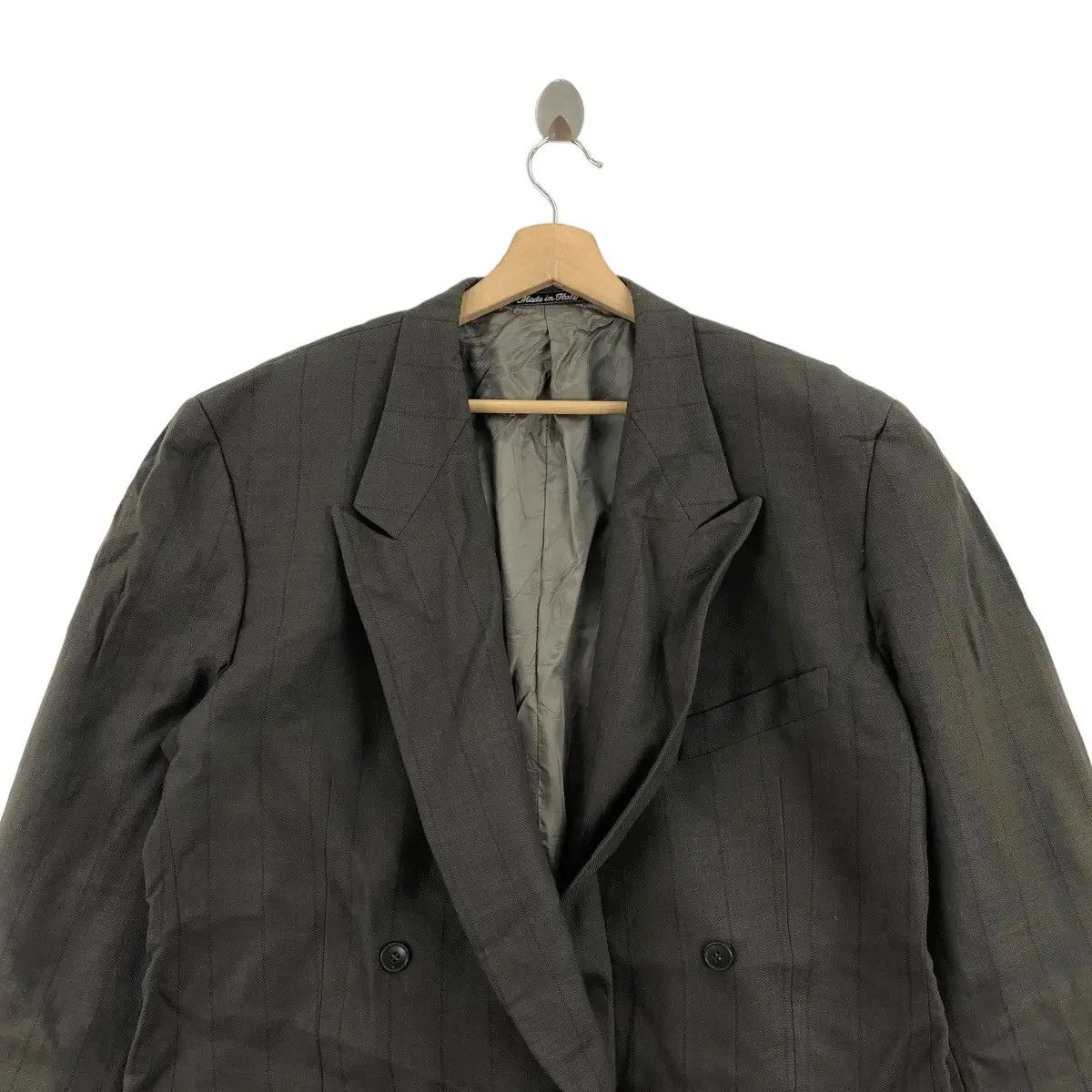 Giorgio Armani Vtg GIORGIO ARMANI Le Collezioni Double Breasted Blazer Pea Size 44R - 2 Thumbnail