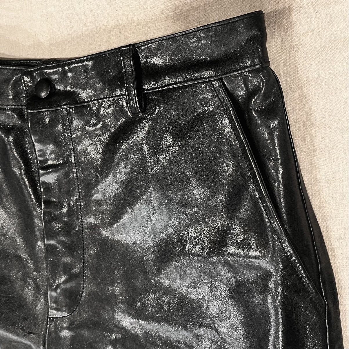 Gucci $4200 GUCCI LEATHER PANTS, BLACK, SIZE 44 Size US 29 - 4 Thumbnail