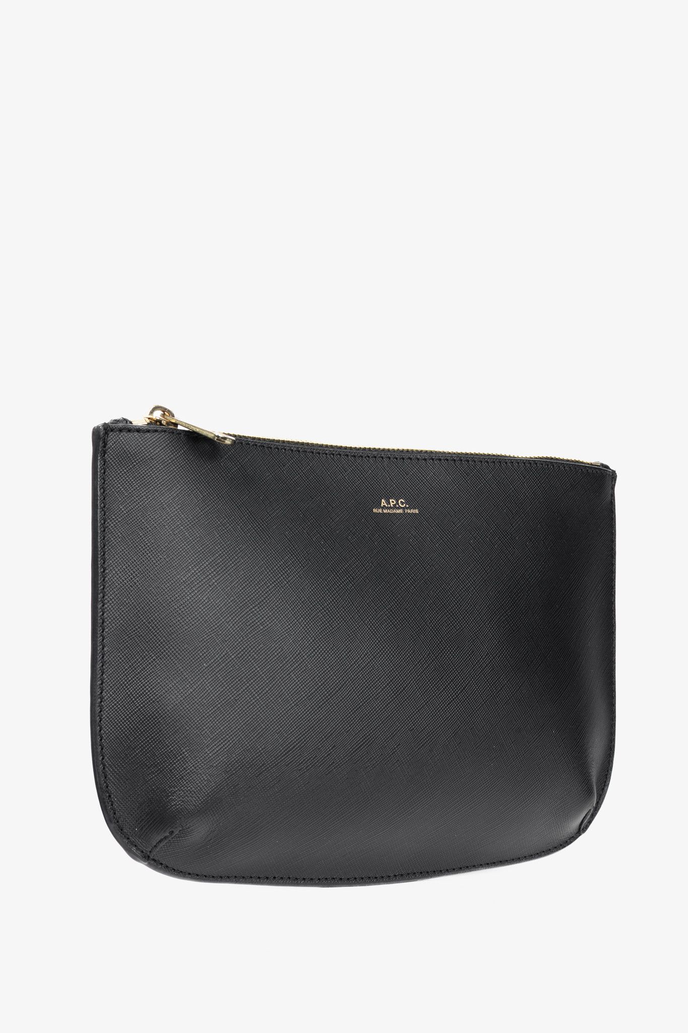 A.P.C. A.P.C. Sarah Black Saffiano Leather Clutch Size ONE SIZE - 2 Thumbnail