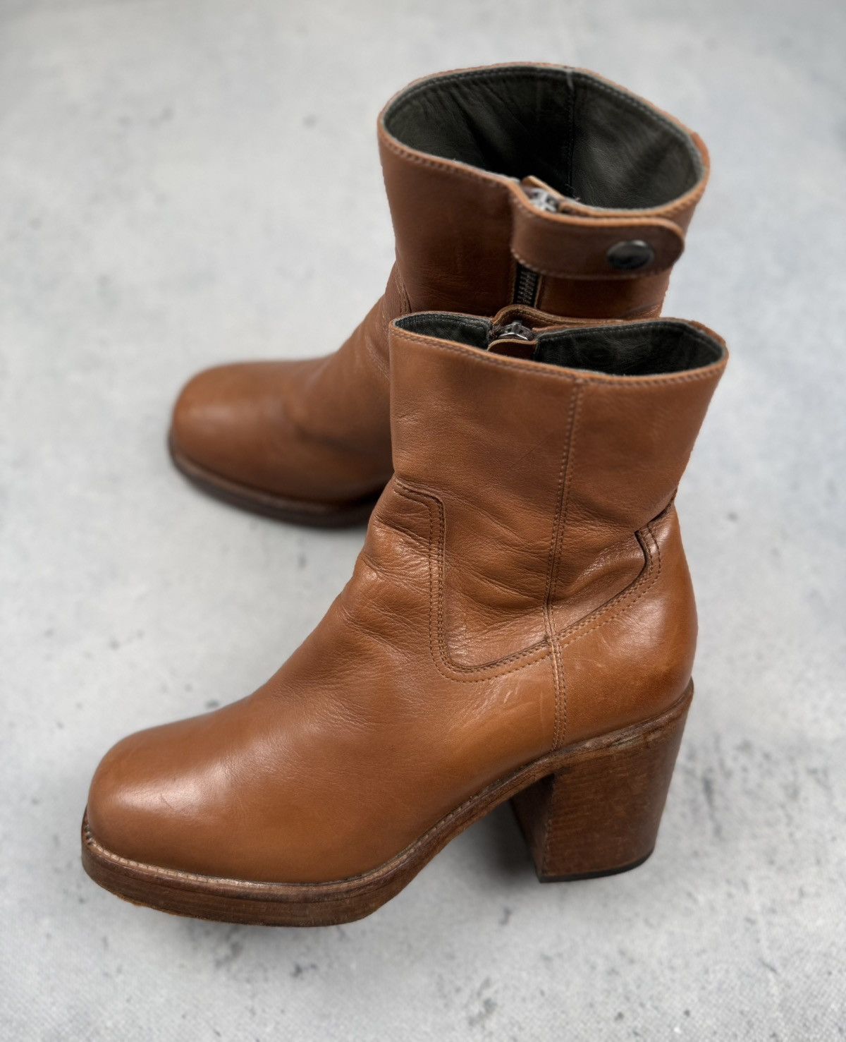 Officine Creative Officine Creative Leather Ankle Boots Artisan Heeled Boots Size US 9 / IT 39 - 3 Thumbnail