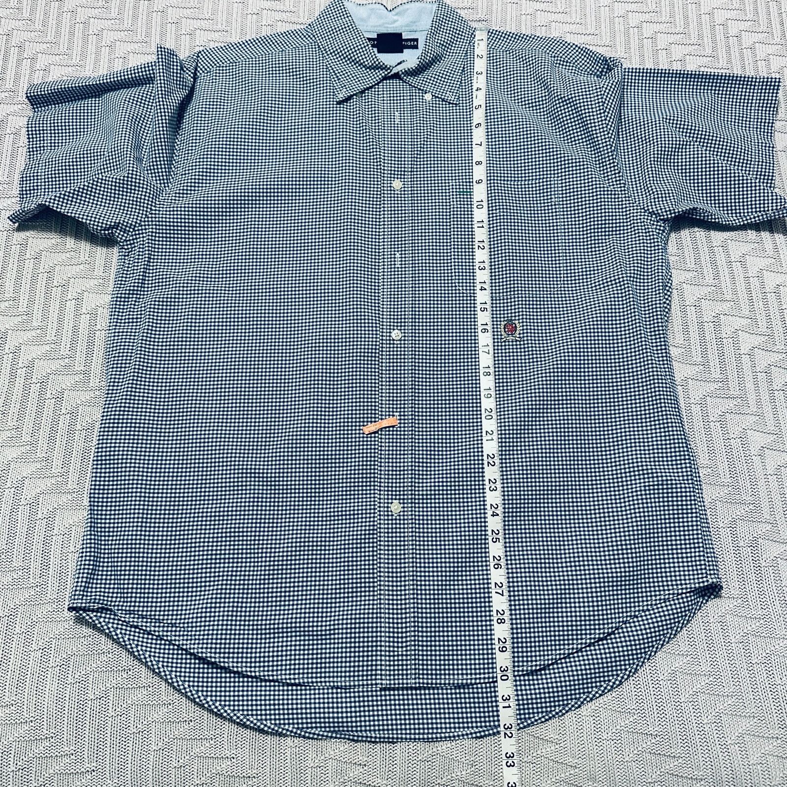 Tommy Hilfiger Tommy Hilfiger blue gingham short sleeve button down Size US L / EU 52-54 / 3 - 7 Thumbnail