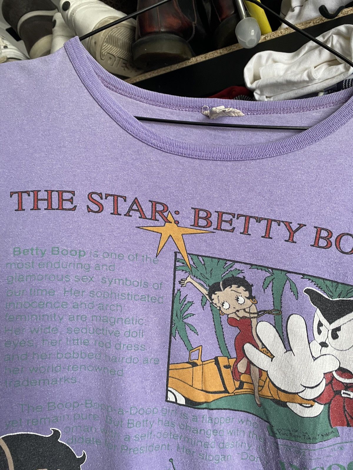 Cartoon Network × Vintage 🔥1991 Betty Boop The Star Incognito OG VNTG Purple Oversized Size US L / EU 52-54 / 3 - 6 Thumbnail