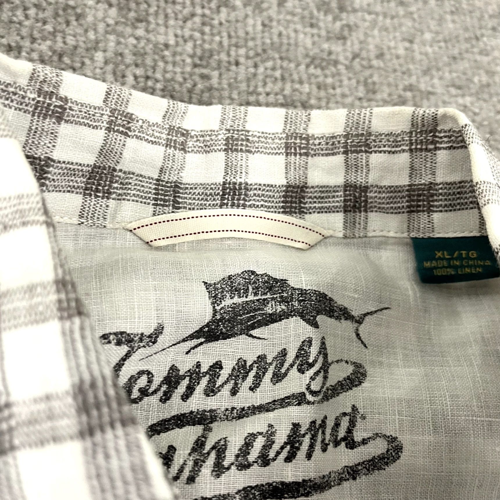 Tommy Bahama TOMMY BAHAMA Shirt Mens XL Plaid Linen Button-Up Casual Summer Multicolor Gray White 100% Linen Shirt Button-Up Tommy Bahama Mens XL Classic Outdoor Size US XL / EU 56 / 4 - 3 Thumbnail
