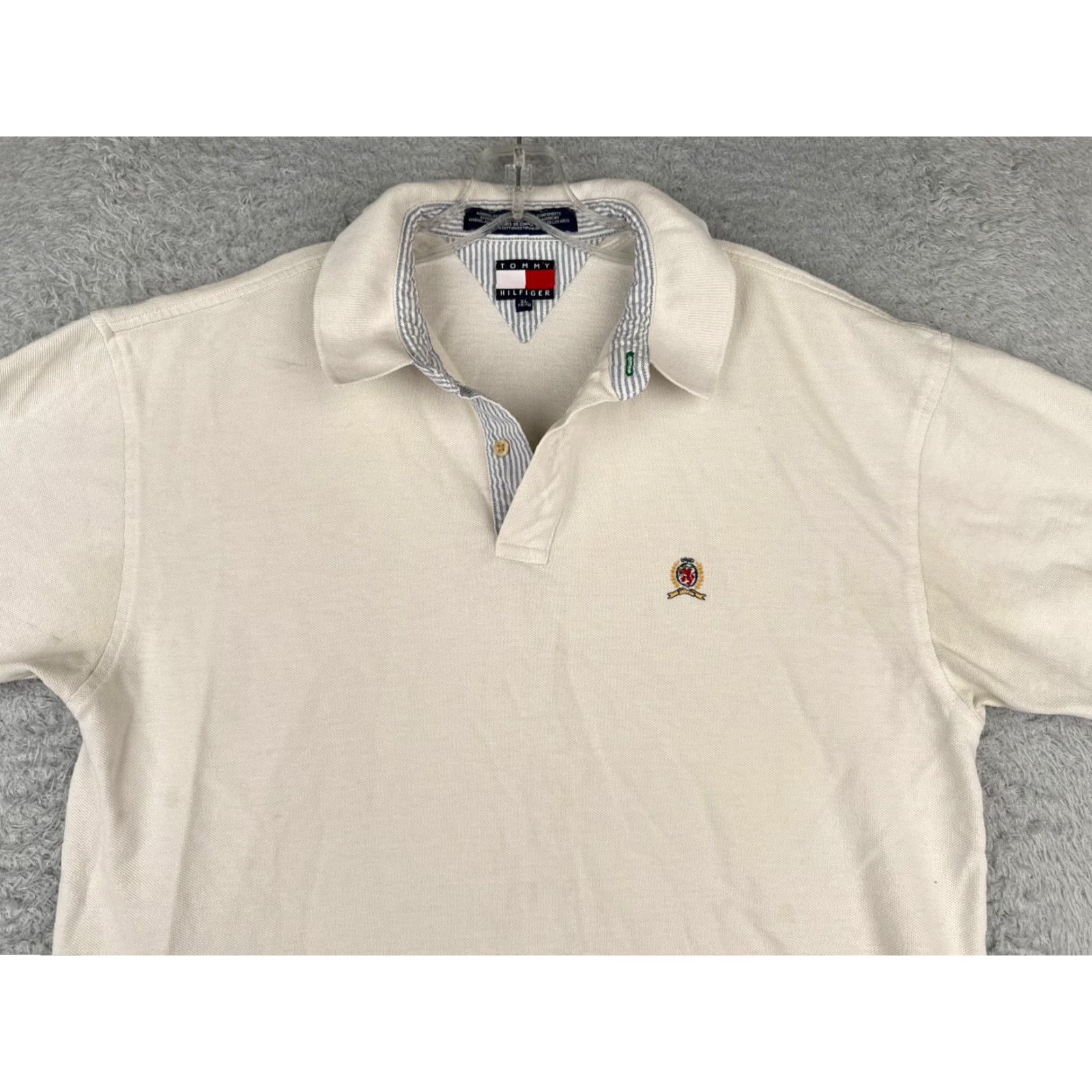 Tommy Hilfiger Tommy Hilfiger Polo Shirt Men XL White Short Sleeve Cotton Slim Fit Activewear Size US XL / EU 56 / 4 - 4 Thumbnail