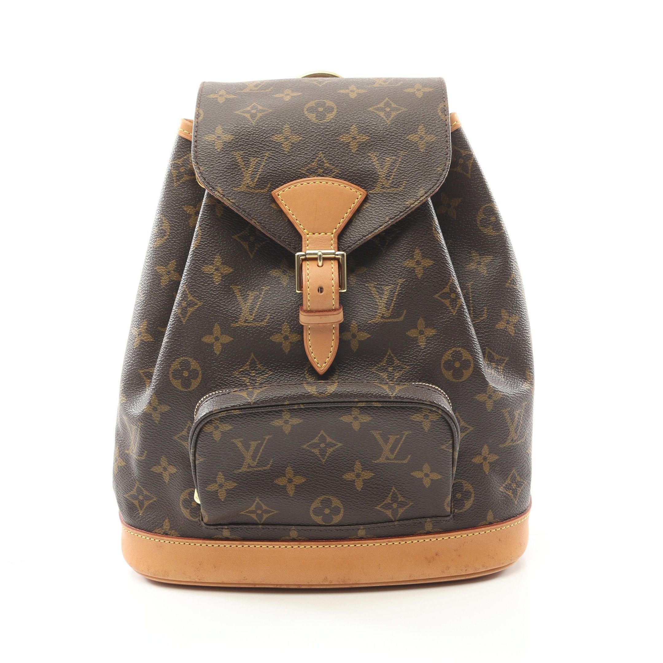 Louis Vuitton Louis Vuitton Montsouris Mm Monogram Backpack Rucksack Leather Brown Size ONE SIZE - 1 Thumbnail