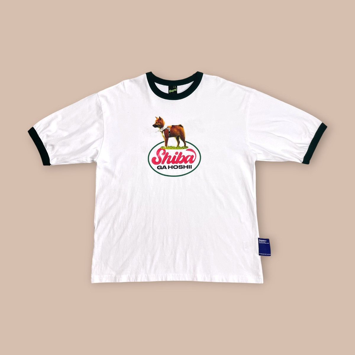 Japanese Brand Sequence by B-ONE SOUL "Shiba GA HOSHI" Ringer Tee Size US L / EU 52-54 / 3 - 2 Thumbnail