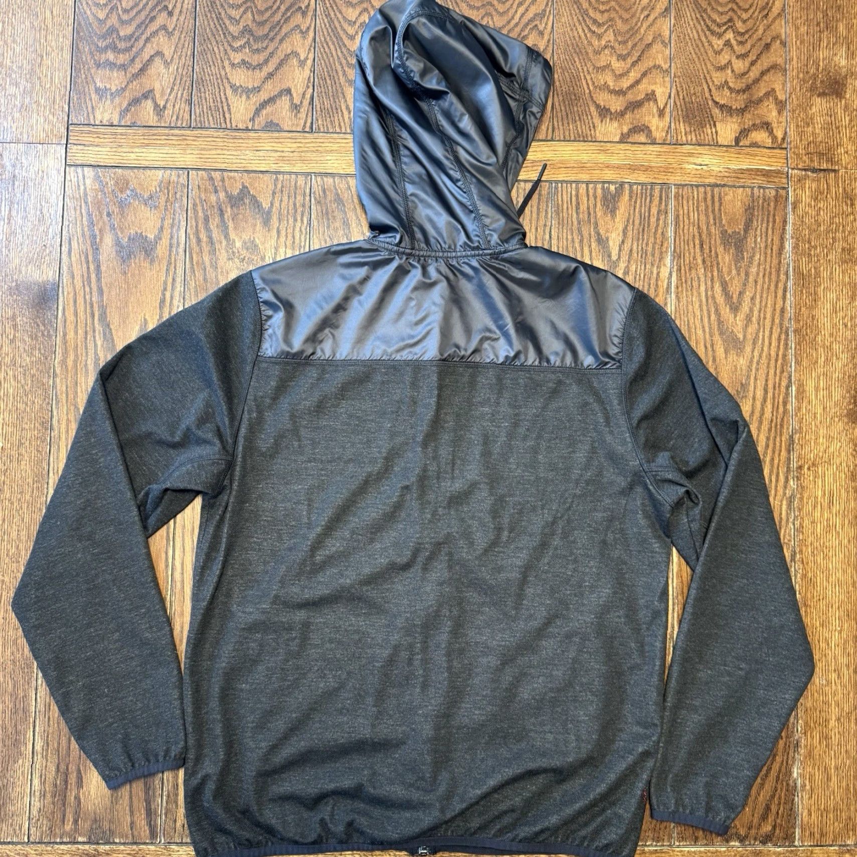 Rhone Rhone Jacket Mens Medium Charcoal Black Hooded Wind Rain Hybrid Tech Full Zip Size US M / EU 48-50 / 2 - 5 Thumbnail
