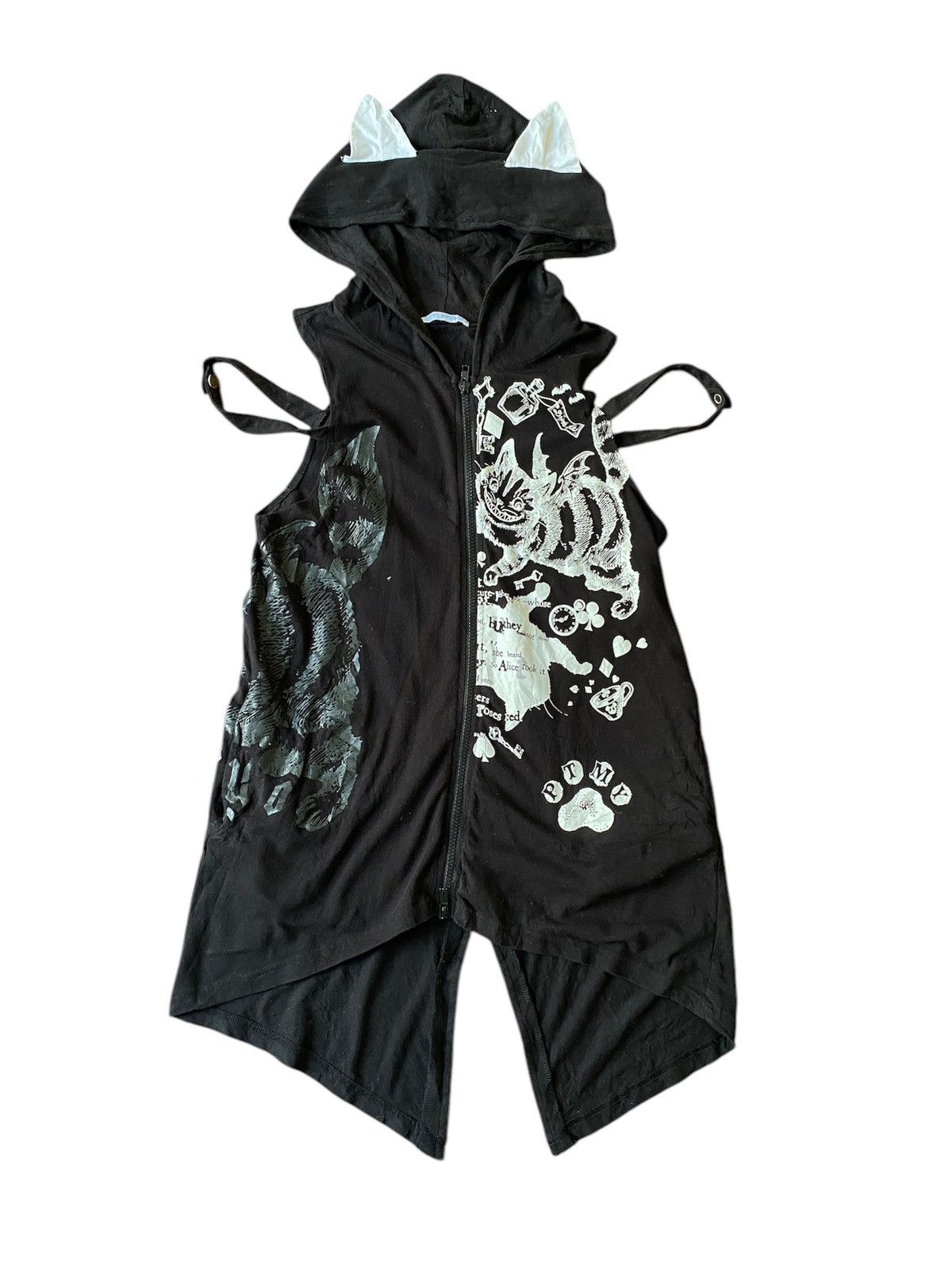 If Six Was Nine Putumayo Japan Gothic CyberPunk Design Sleeveless Hoodie Size US S / EU 44-46 / 1 - 1 Thumbnail