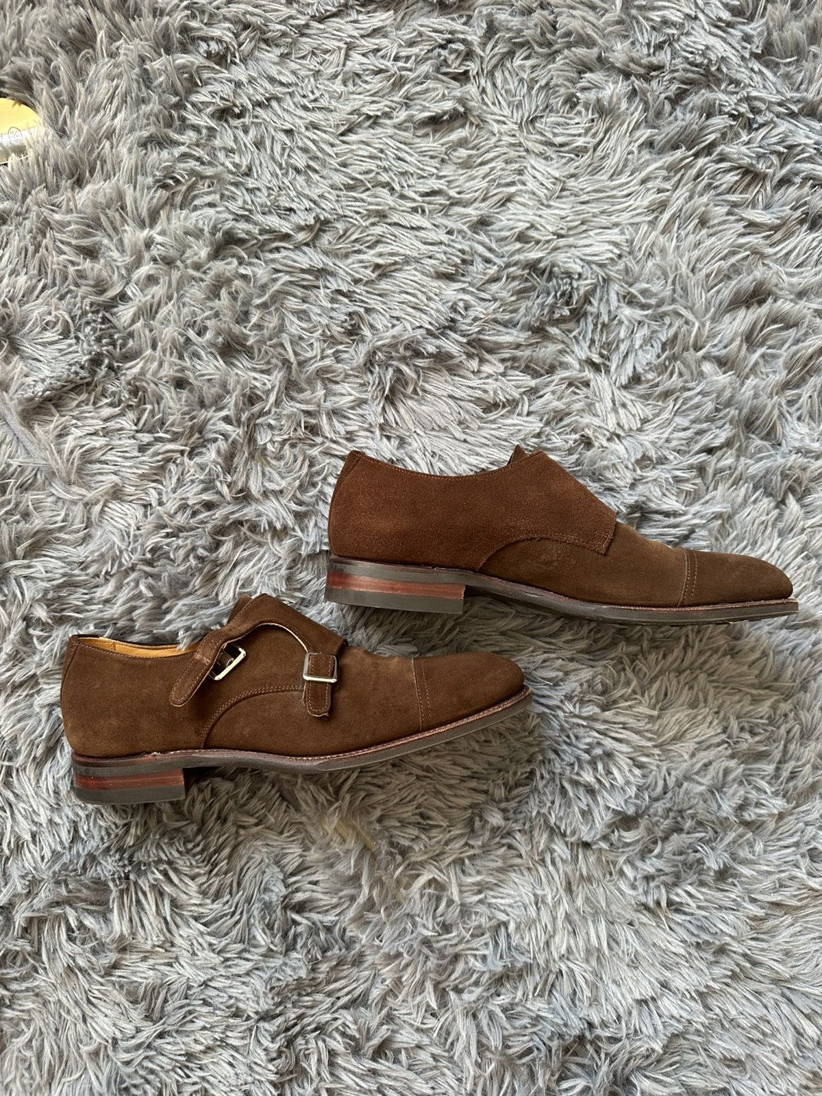 Meermin Meermin size 8.5 brown suede double monk straps EUC! Size US 8.5 / EU 41-42 - 3 Thumbnail