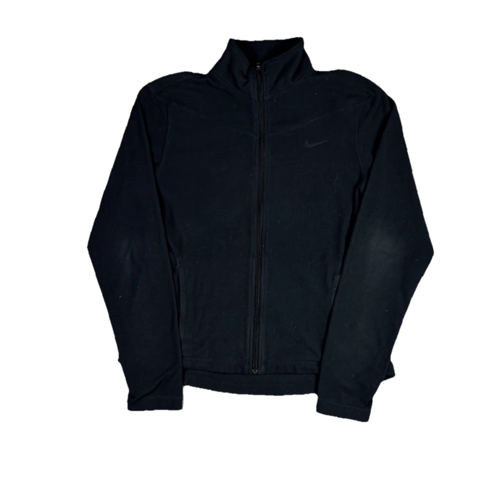 Nike VINTAGE Nike Fleece Jacket Women Adult Large Black Full Zip 2000s Y2K Size L / US 10 / IT 46 - 2 Thumbnail
