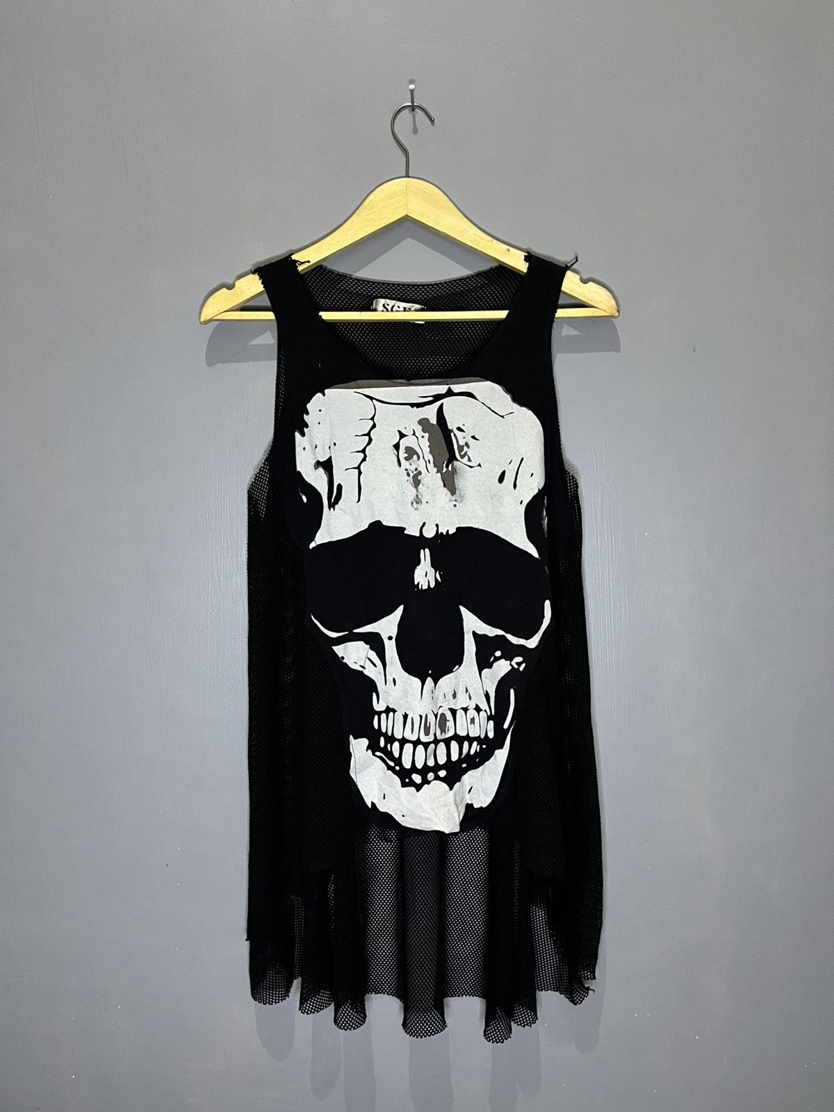 Designer × Japanese Brand × Yohji Yamamoto Japanese Brand Asymmetrical Punk Tank Top Size L / US 10 / IT 46 - 1 Thumbnail