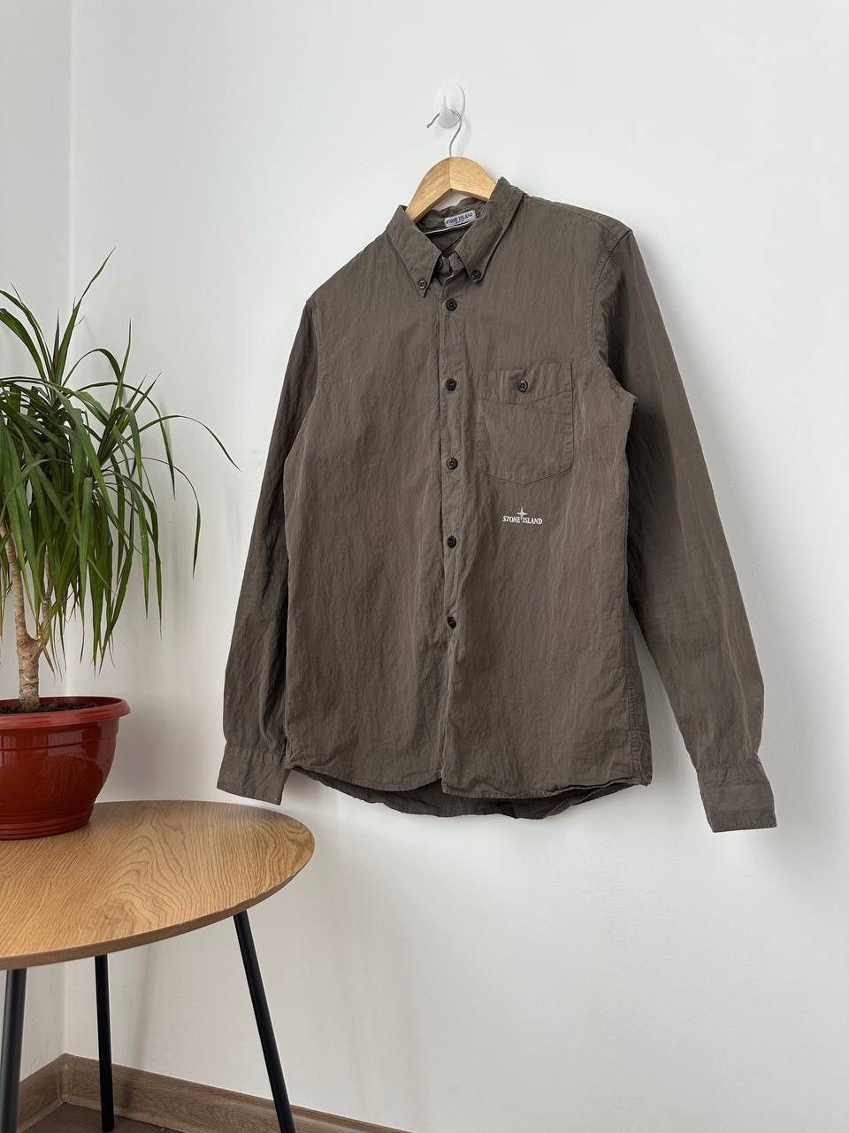 Stone Island × Vintage Vintage Stone Island Brown 90’s Men’s Shirt Size US M / EU 48-50 / 2 - 6 Thumbnail