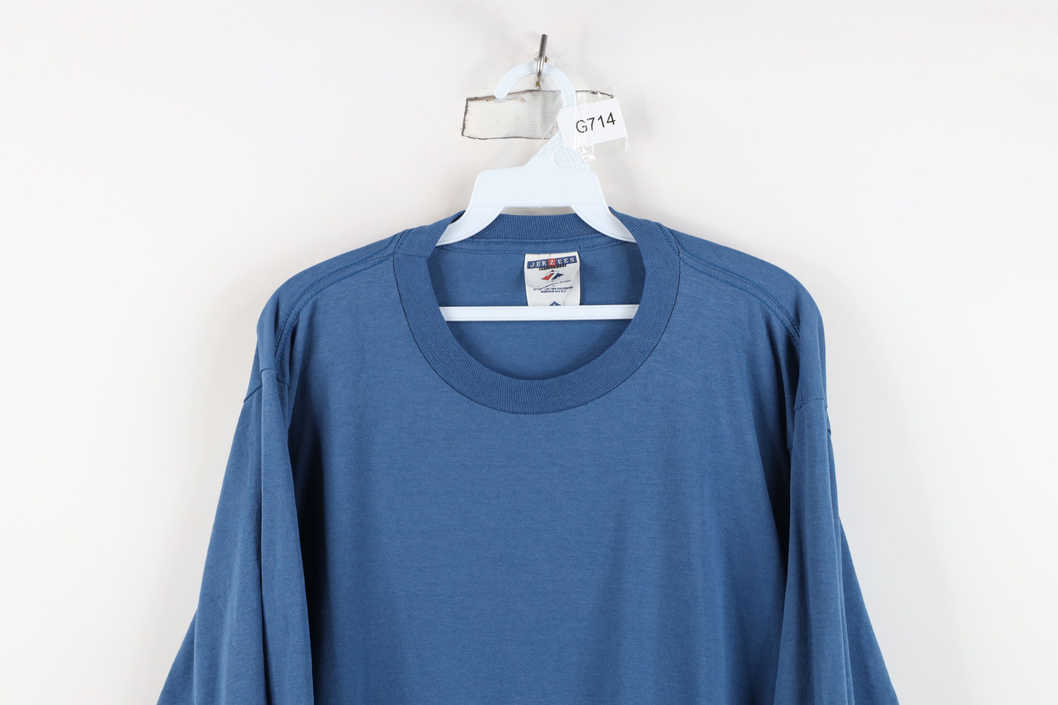 Vintage Vintage 90s Streetwear Heavy Off 3/4 Sleeve T-Shirt Blue USA Size US L / EU 52-54 / 3 - 2 Thumbnail