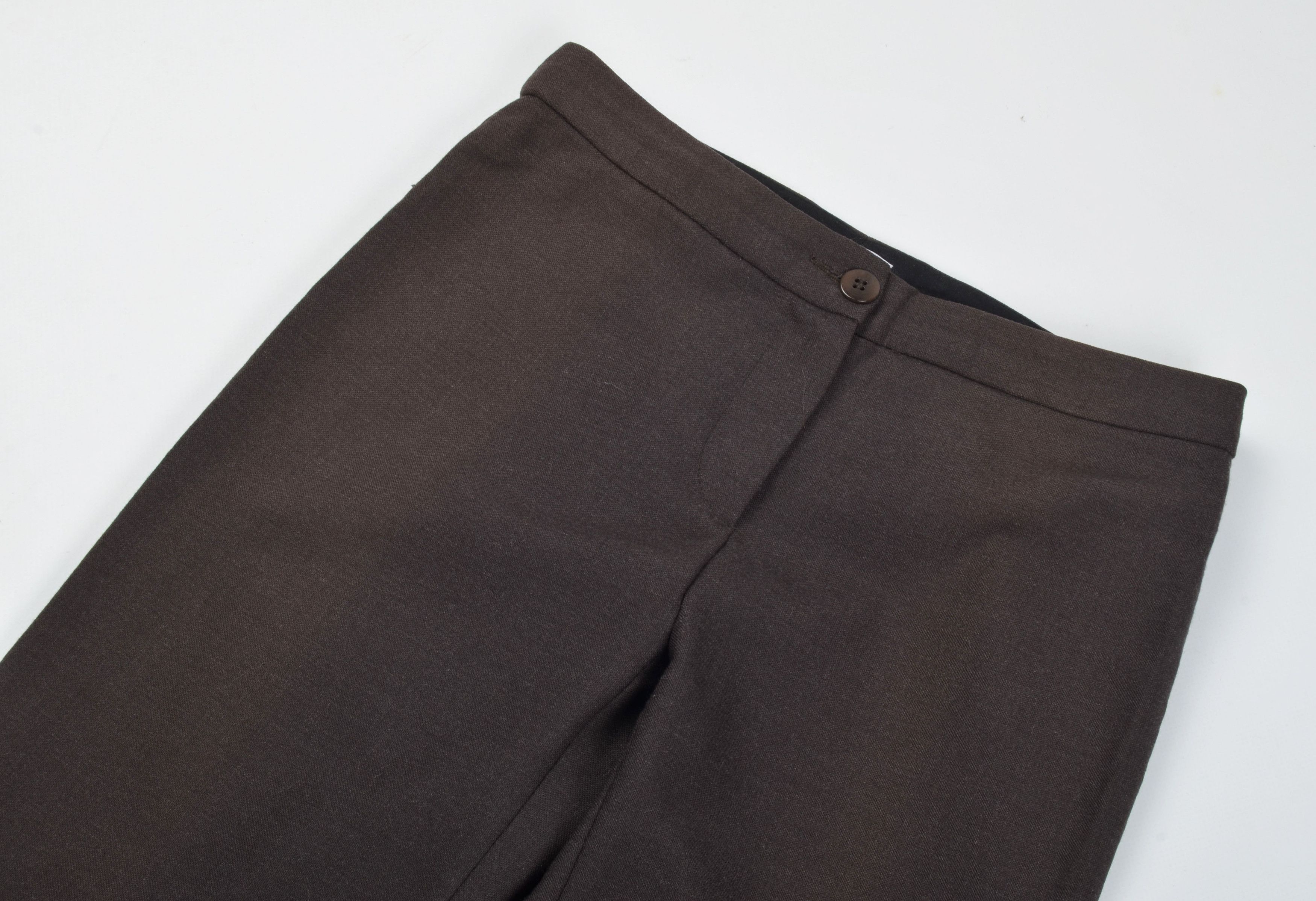Giorgio Armani Vintage Armani Collezioni 90's Wool Blend Brown Trousers Size 26" / US 2 / IT 38 - 4 Thumbnail