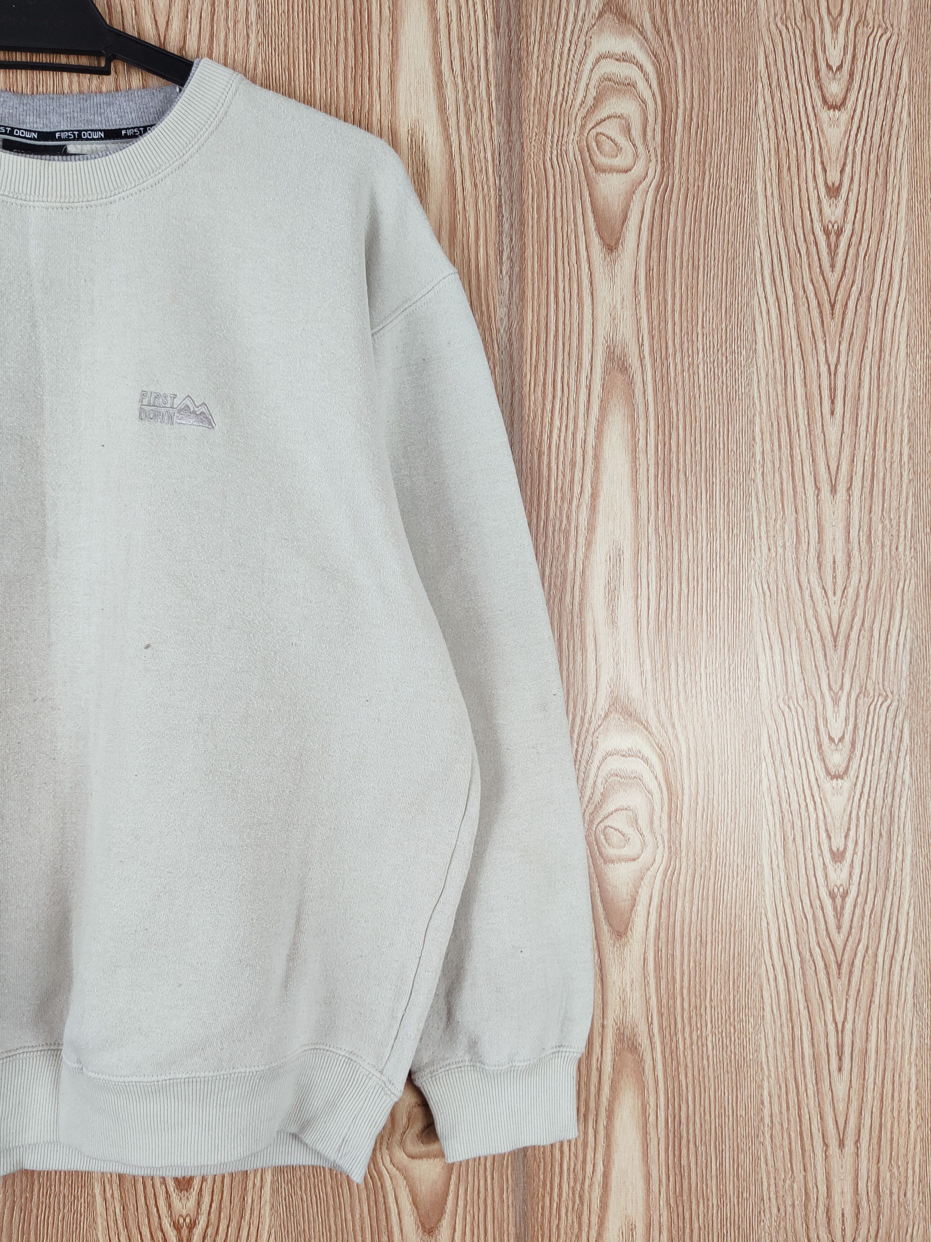 Japanese Brand × Vintage Vintage 💥 First Down Ivory Sweatshirts (nice material) Size L / US 10 / IT 46 - 6 Thumbnail