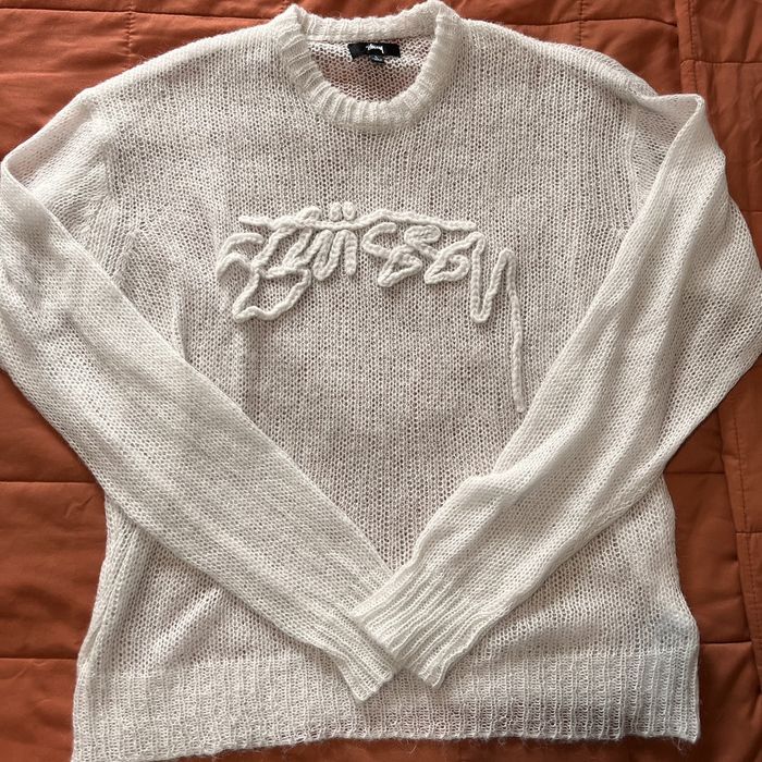 Stussy STUSSY LOOSE KNIT LOGO SWEATER | Grailed