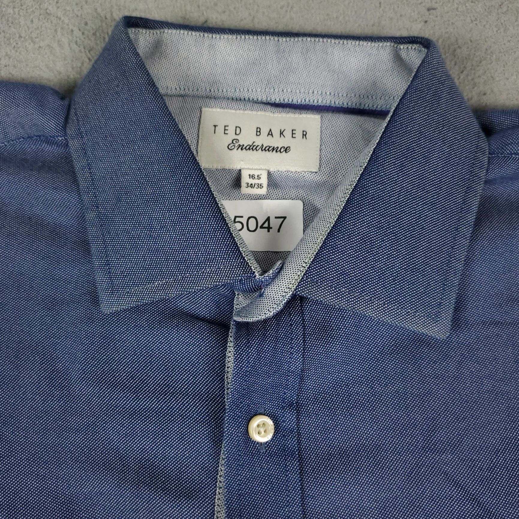 Ted Baker Ted Baker London Shirt Mens 16.5 Blue Endurance Dress Button Up Long Sleeve Shirt Size 42R - 3 Thumbnail