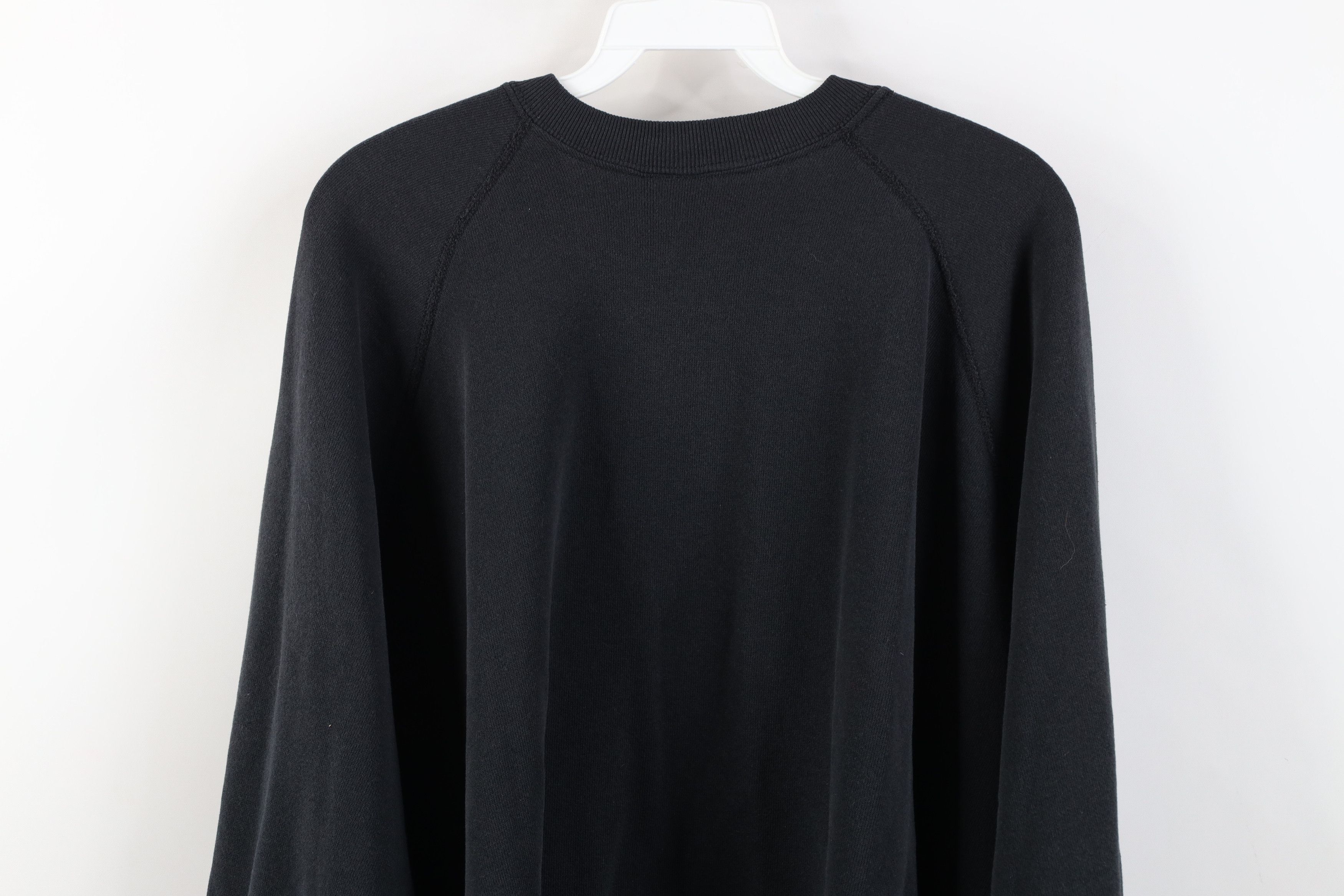Vintage Vintage 90s Streetwear Blank Crewneck Sweatshirt Black USA Size US XXL / EU 58 / 5 - 12 Thumbnail