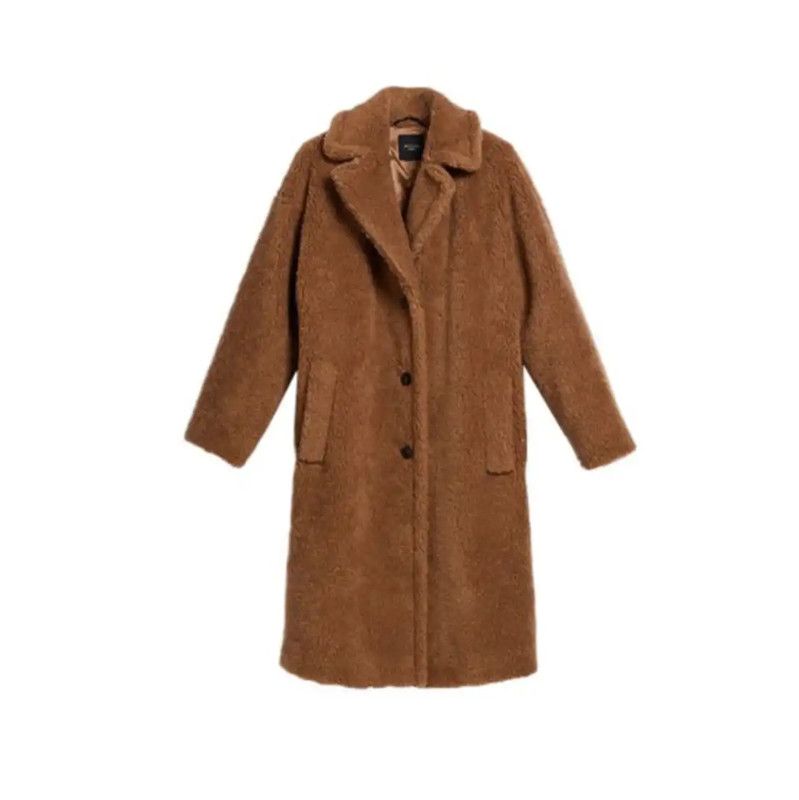 Max Mara MaxMara Brown Wool Long Coat for Women 0089 Size XS / US 0-2 / IT 36-38 - 1 Thumbnail