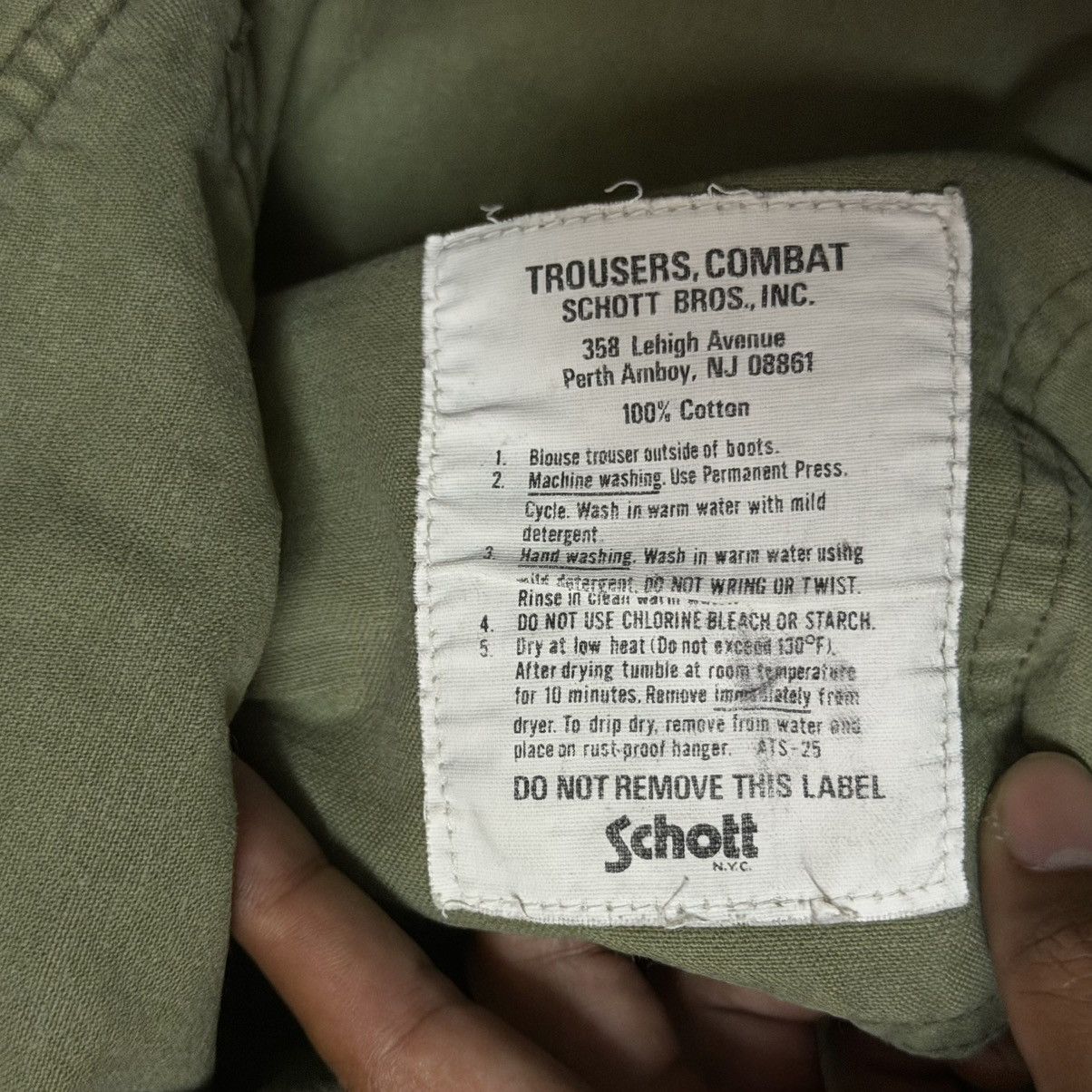Schott Vintage Schott Military Army Cargo Pants Size US 31 - 10 Thumbnail