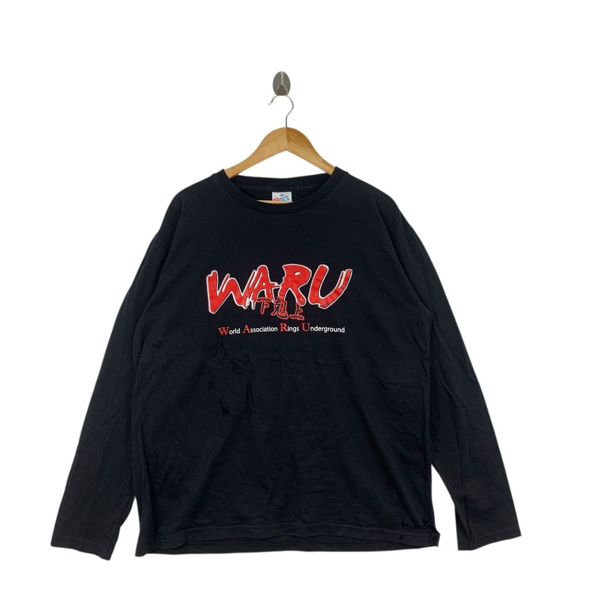 Vintage Vintage WARU World Underground Rings Fighter Trashed Tee Size US XL / EU 56 / 4 - 3 Thumbnail