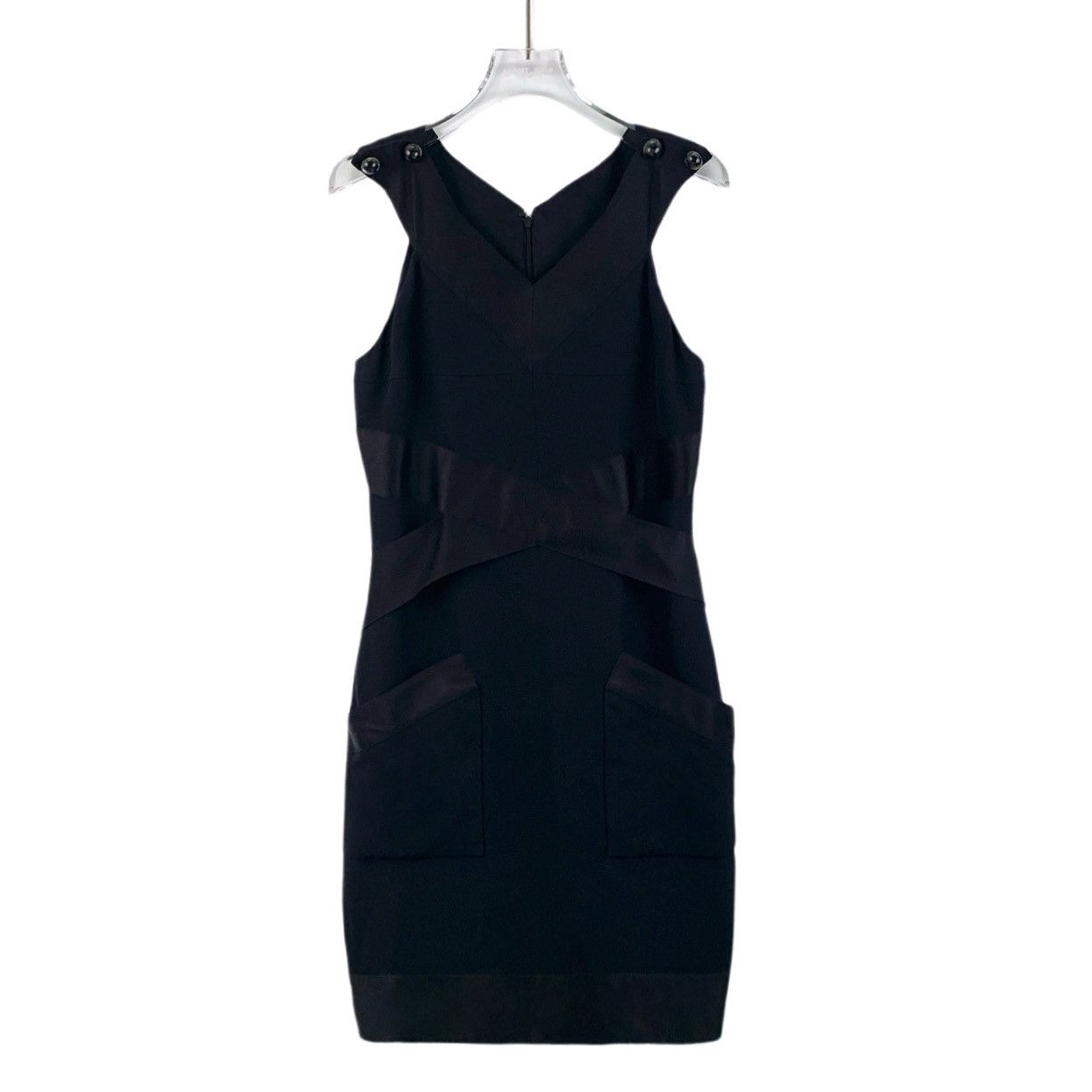 Chanel Chanel black back tie bow silk v-neck sleeveless dress Size XS / US 0-2 / IT 36-38 - 1 Thumbnail