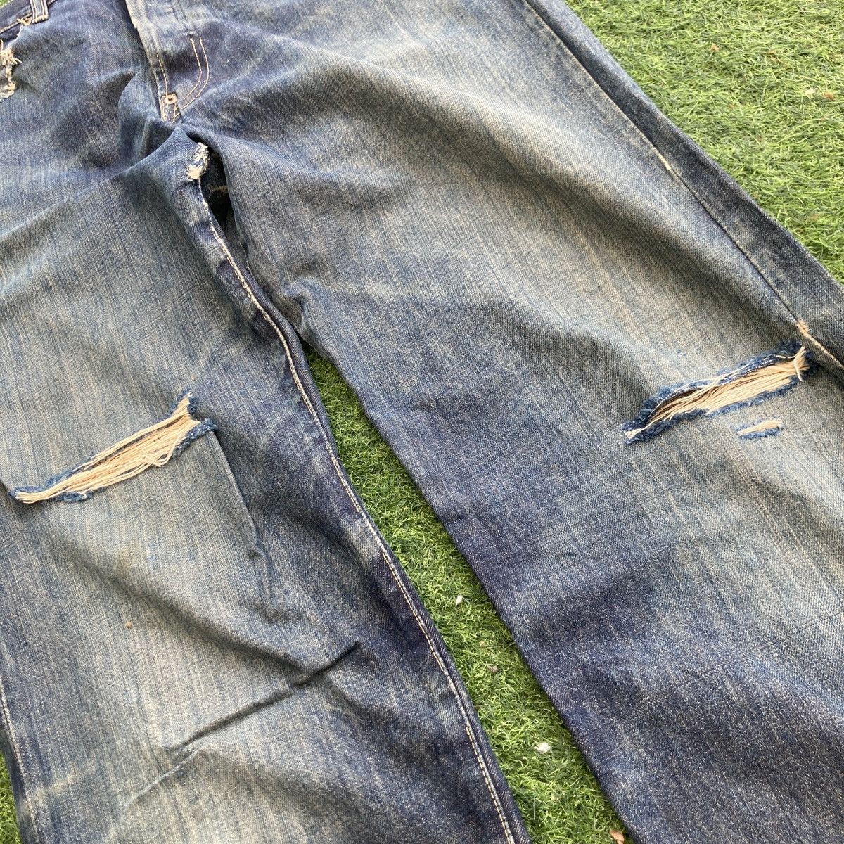 Studio D'Artisan VINTAGE STUDIO D’ ARTISAN BUCKLE BACK SELVEDGE DISTRESSED Size US 34 / EU 50 - 5 Thumbnail