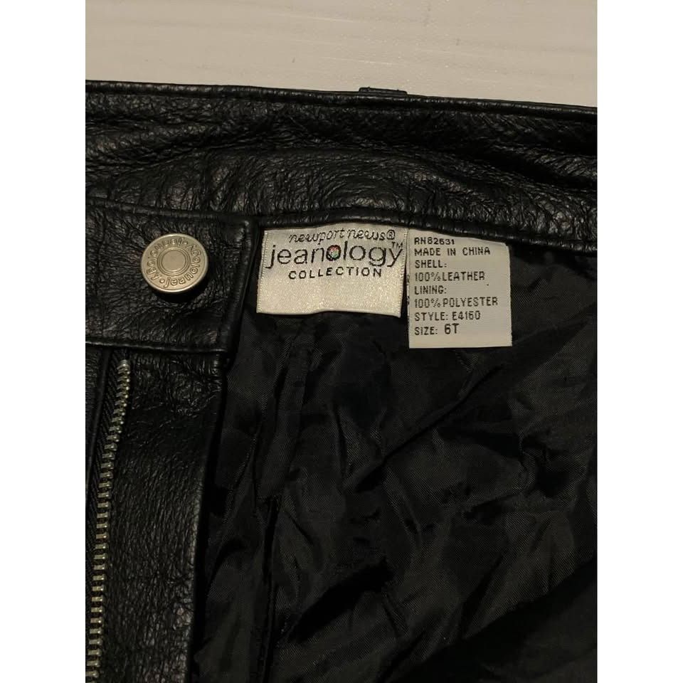 Genuine Leather × Leather Leather Pants Size 6 Tall Women, IN GOOD CONDITION Size 30" / US 8 / IT 44 - 3 Thumbnail