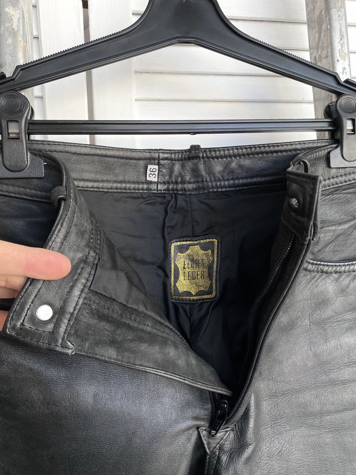 Leather × Vintage Vintage IXS Leather Pants Black Riding Y2K Archival Size US 27 - 8 Thumbnail