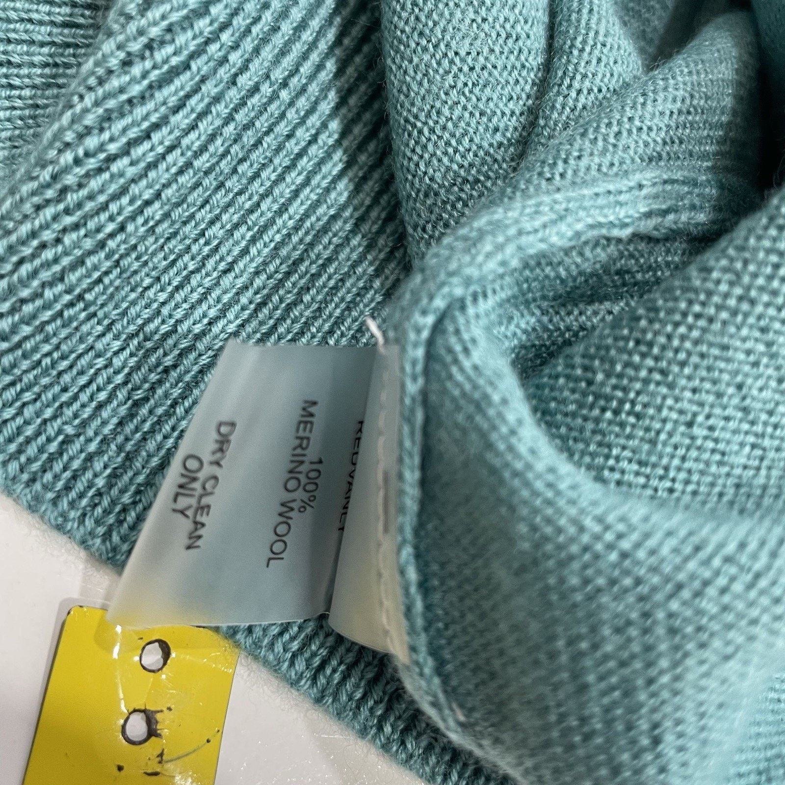 Nordstrom Redvanly Merino Wool Pullover Sweater White Teal Colorblock Size US L / EU 52-54 / 3 - 7 Thumbnail