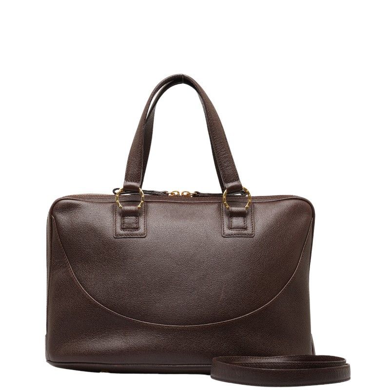 Bvlgari Bvlgari Bvlgari Leather Handbag Tote Brown Gold Leather Tote Bag in Very Good Condition Size ONE SIZE - 1 Thumbnail