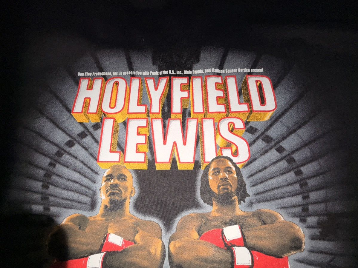 Rap Tees Vintage 1999 Holyfield Vs Lewis Boxing Promo tee Size US XL / EU 56 / 4 - 7 Thumbnail