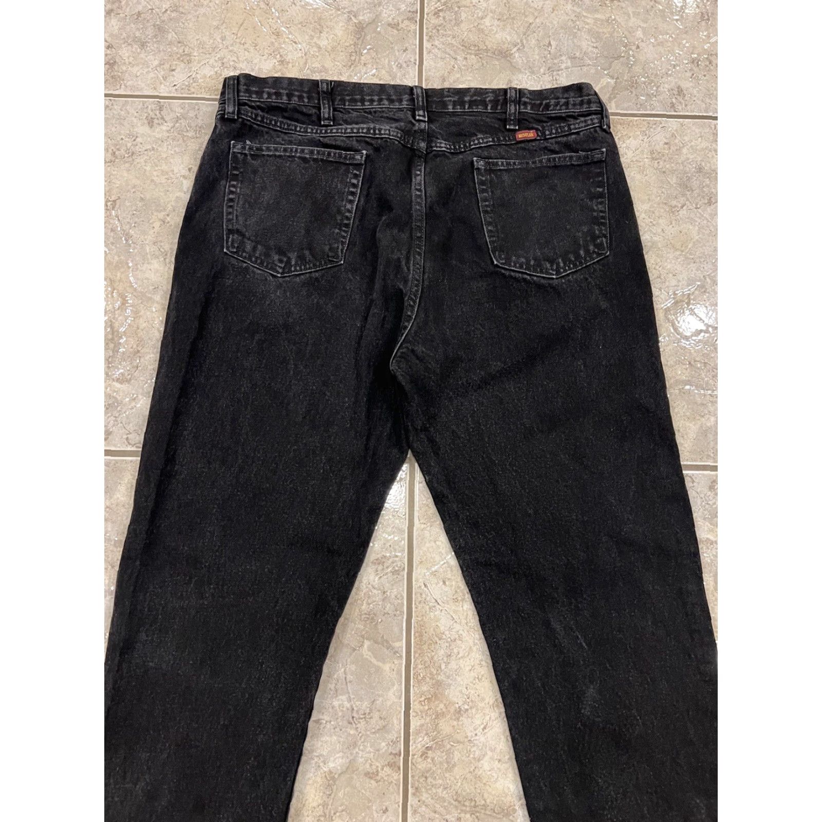 Denime Rustler Jeans Black 40x30 Straight Regular Denim 100% Cotton 5-Pocket Vintage? No Size US 40 / EU 56 - 3 Thumbnail