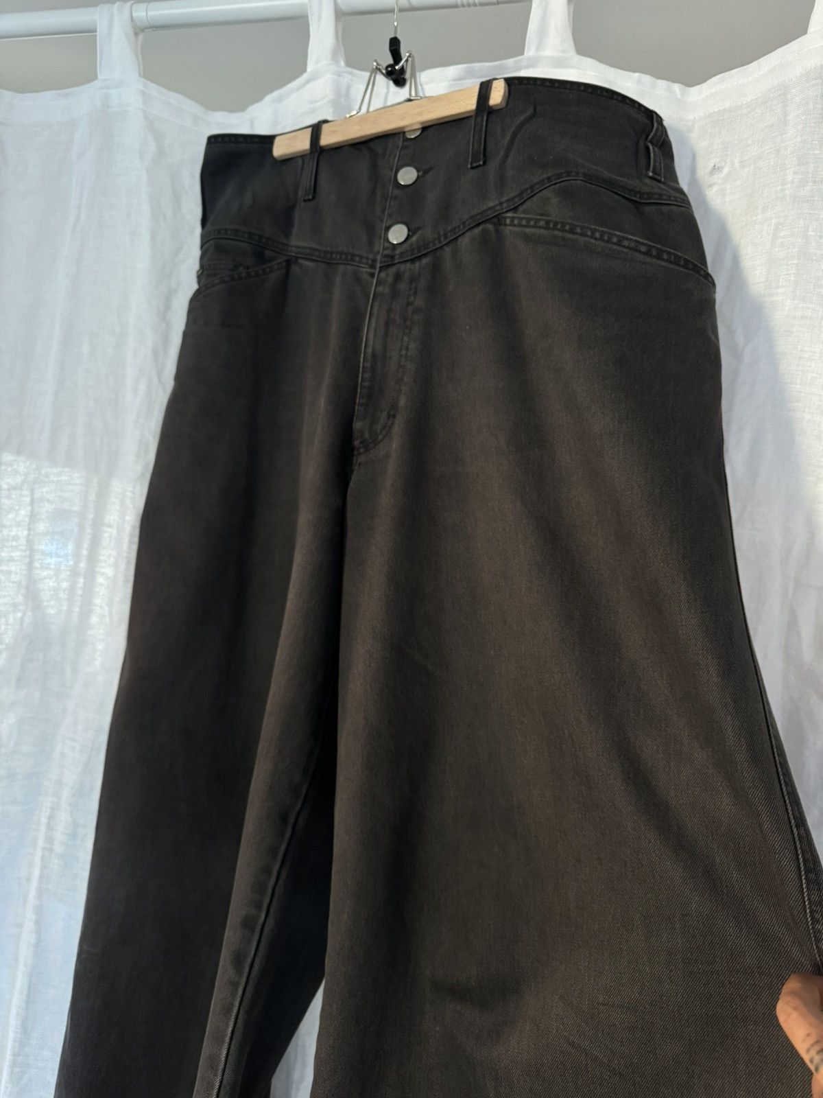 Raf Simons Raf Simons AW04 Waves Redux Archive Oversized Wide Leg Jeans Size US 34 / EU 50 - 2 Thumbnail